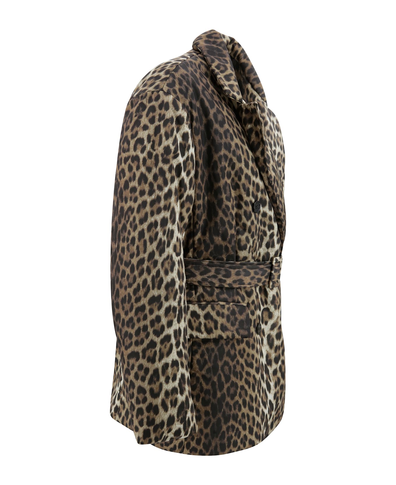 Parosh Double-breasted Spotted Coat - Brown