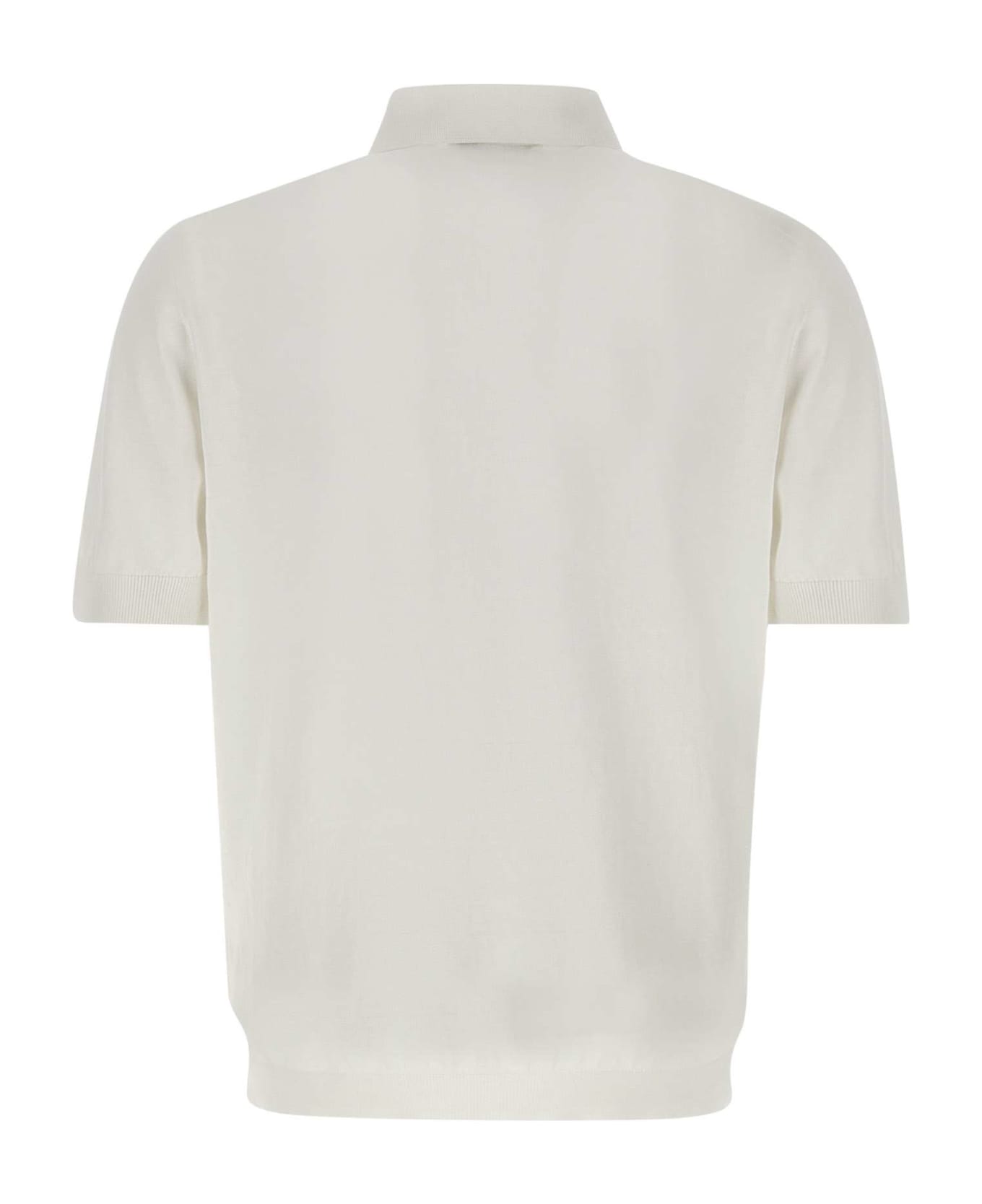 Filippo De Laurentiis Cotton Crêpe Polo Shirt - White