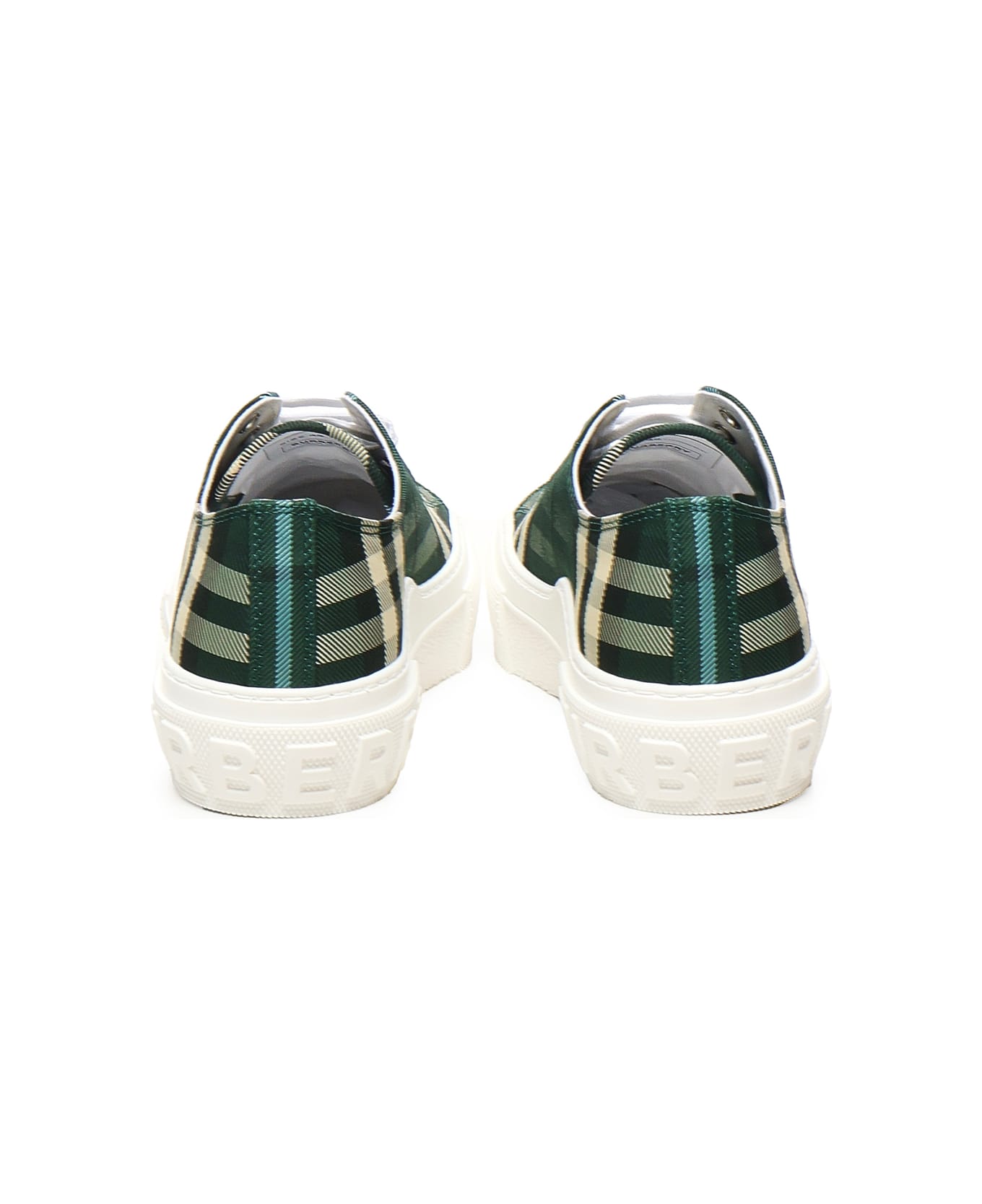 Burberry Check Sneakers - Green
