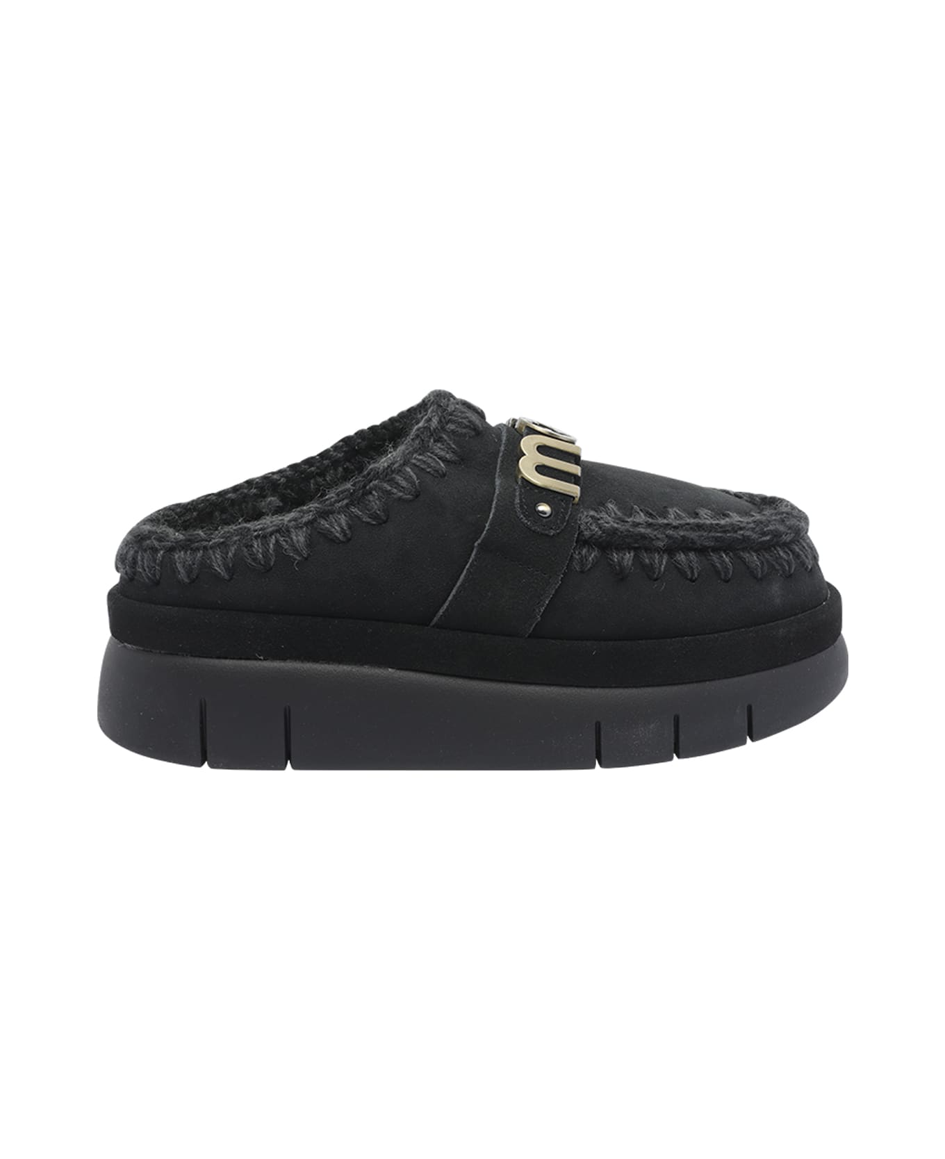 Mou Bounce Welt Clog - Black