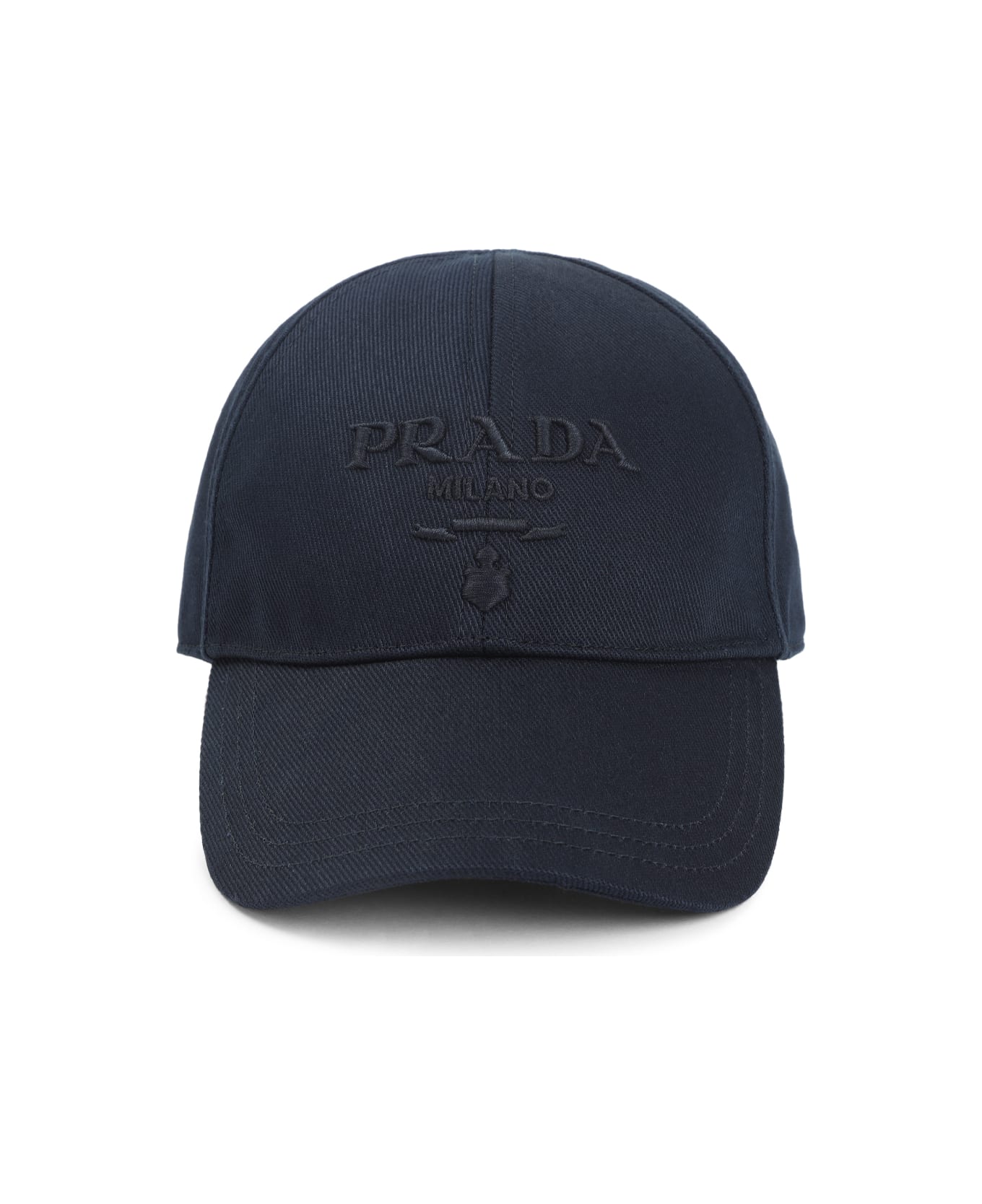 Prada Cotton Baseball Hat - Bleu