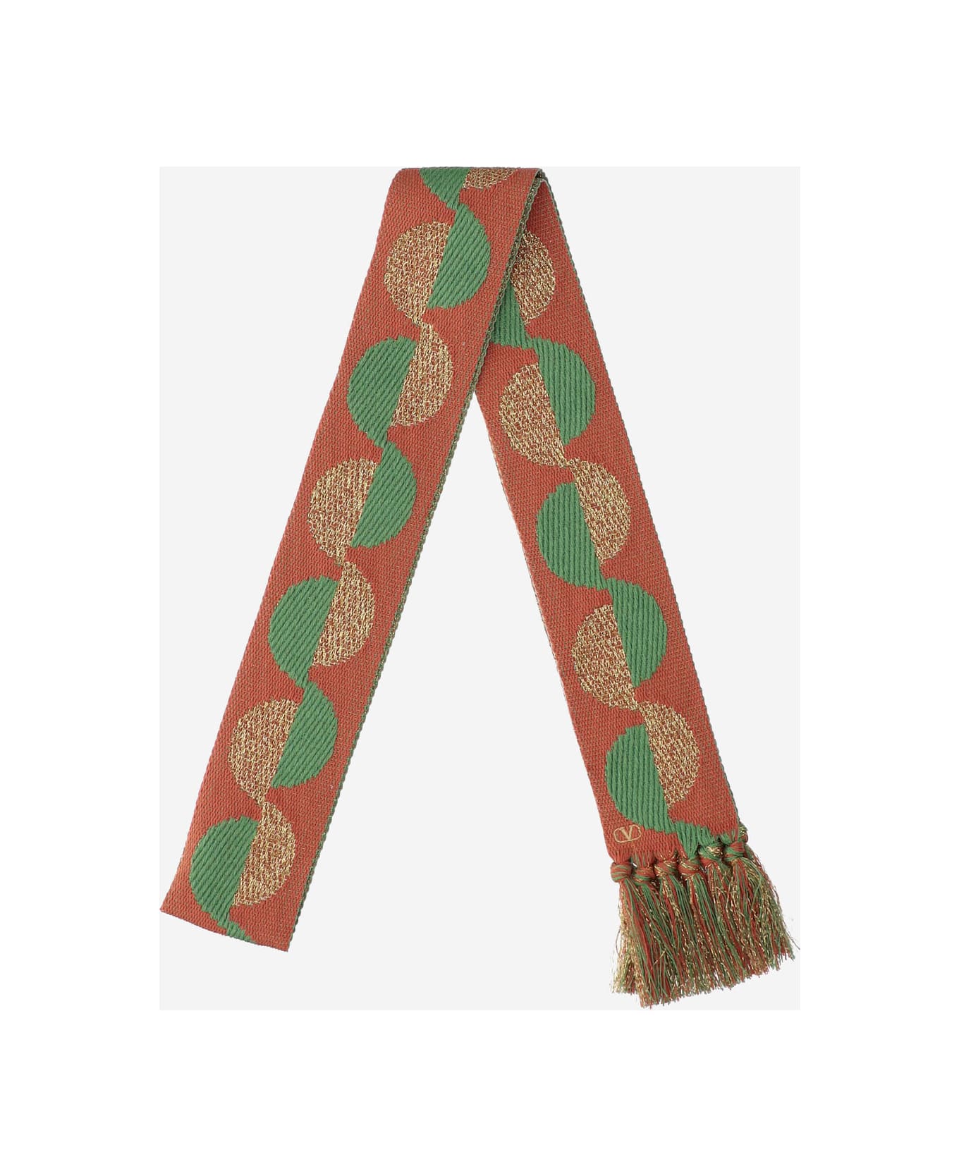 Valentino Garavani Antibes Cotton And Lurex Scarf - Red