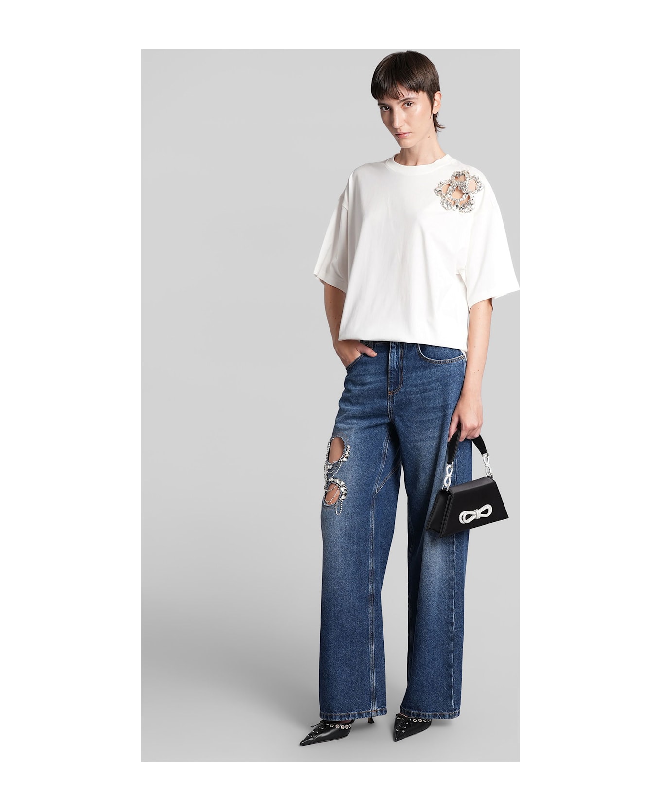 AREA Jeans In Blue Cotton - blue