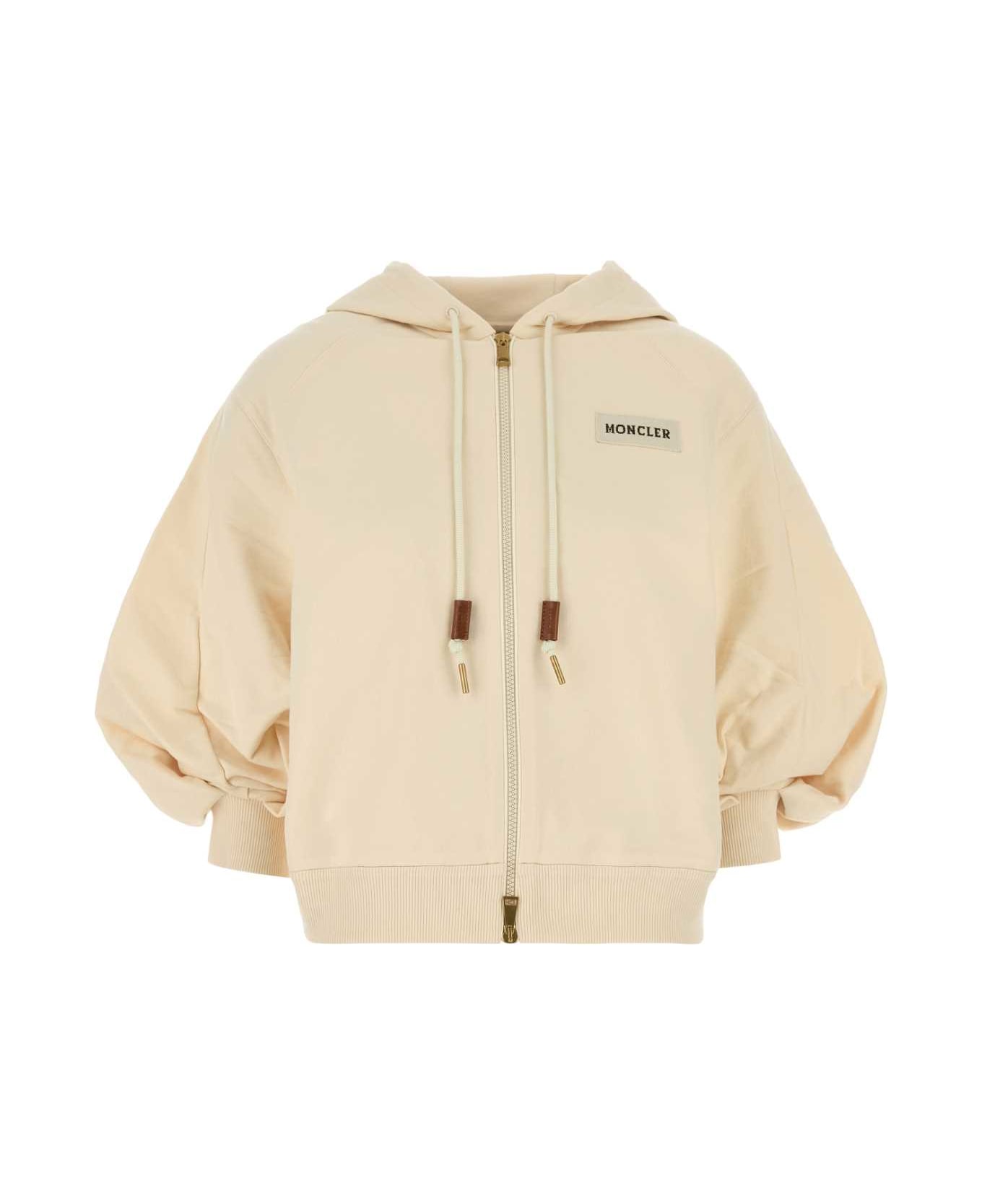 Moncler Cream Cottons Sweatshirt - 050