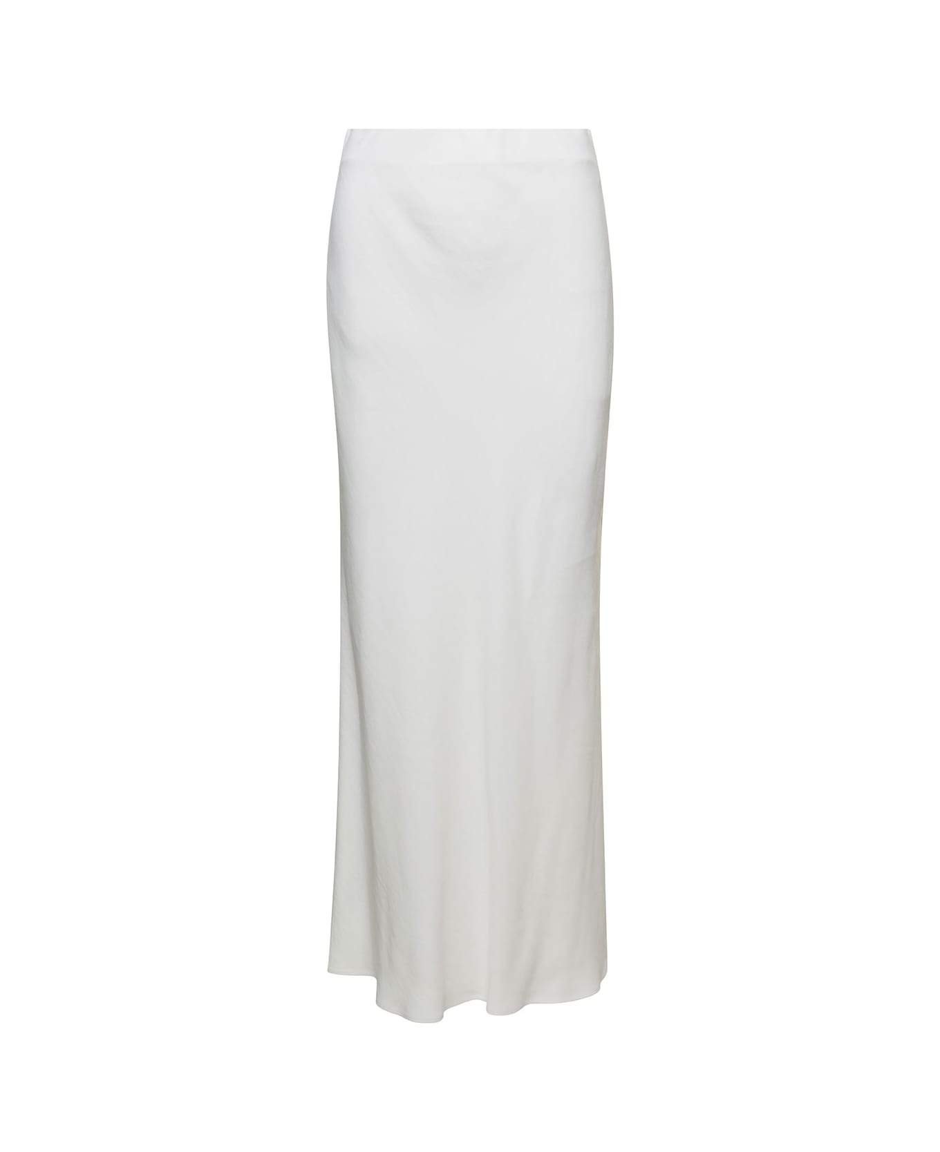 Brunello Cucinelli White Longuette Tube Skirt In Viscose Woman - White