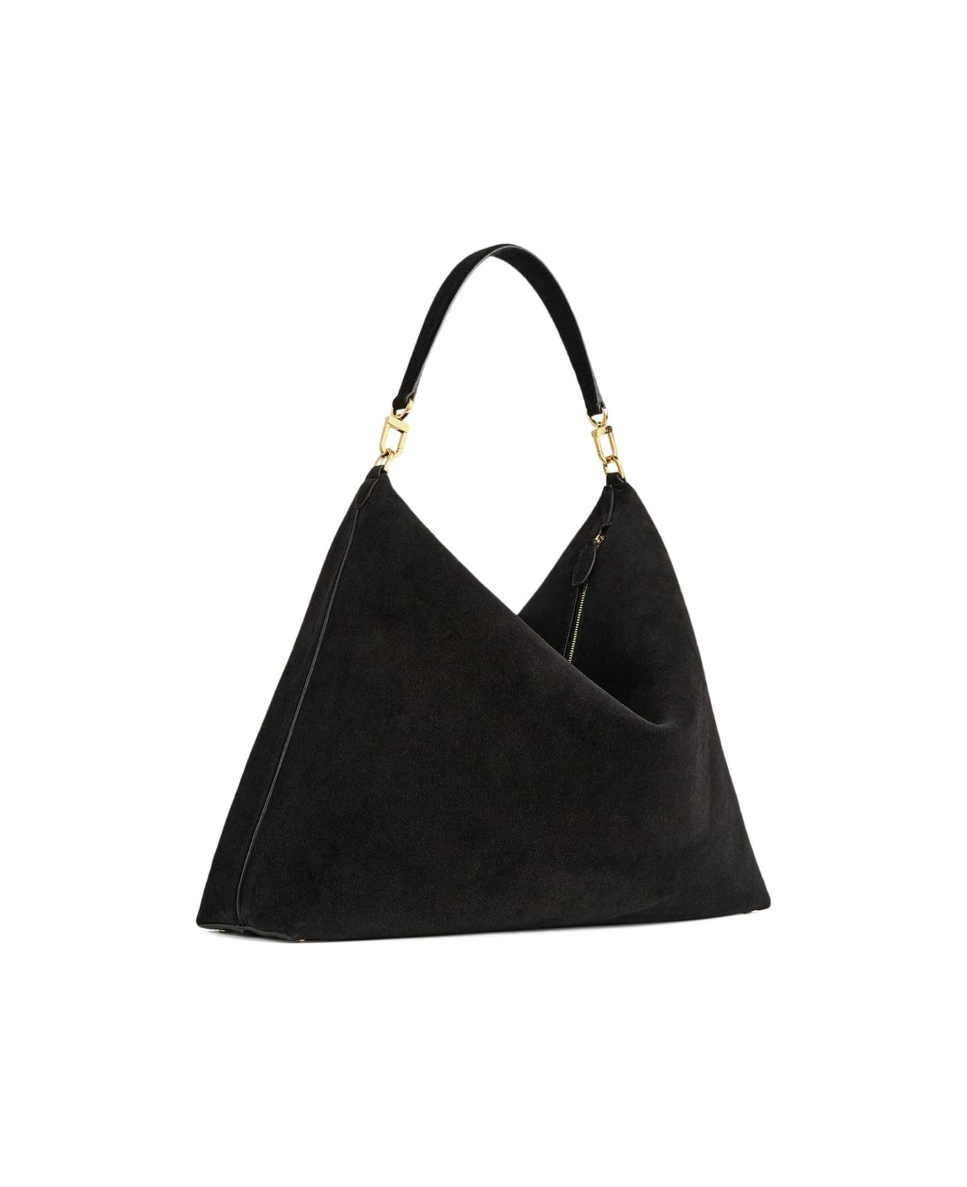 Totême Suede Leather Tote Bag - Black
