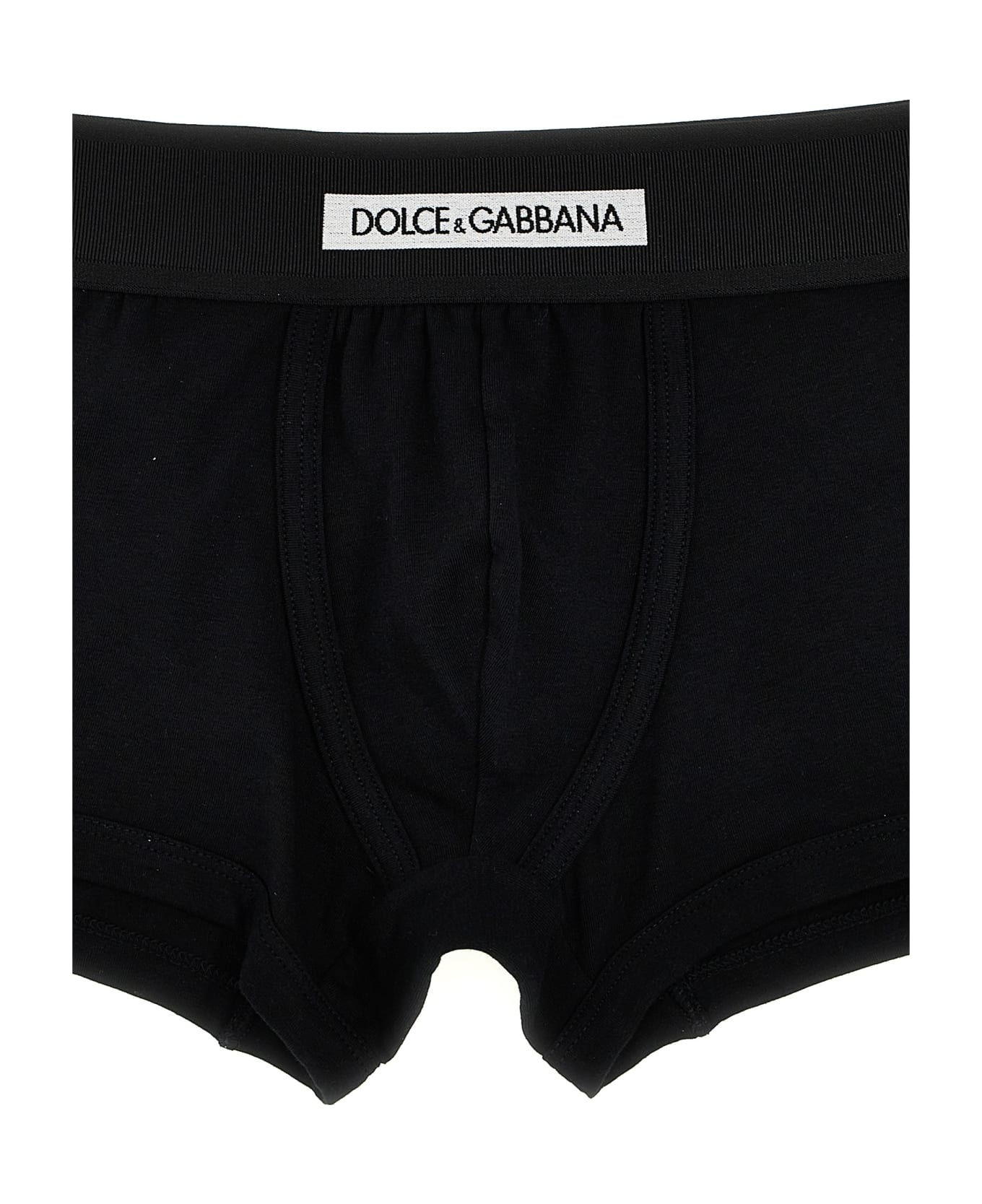 Dolce & Gabbana Logo Boxer Shorts - BLACK
