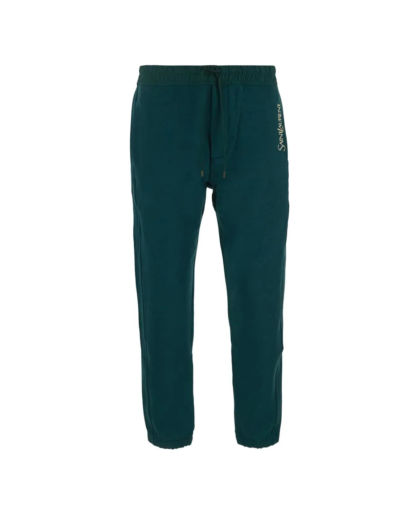 Saint Laurent Fleece Sweatpants - GREEN