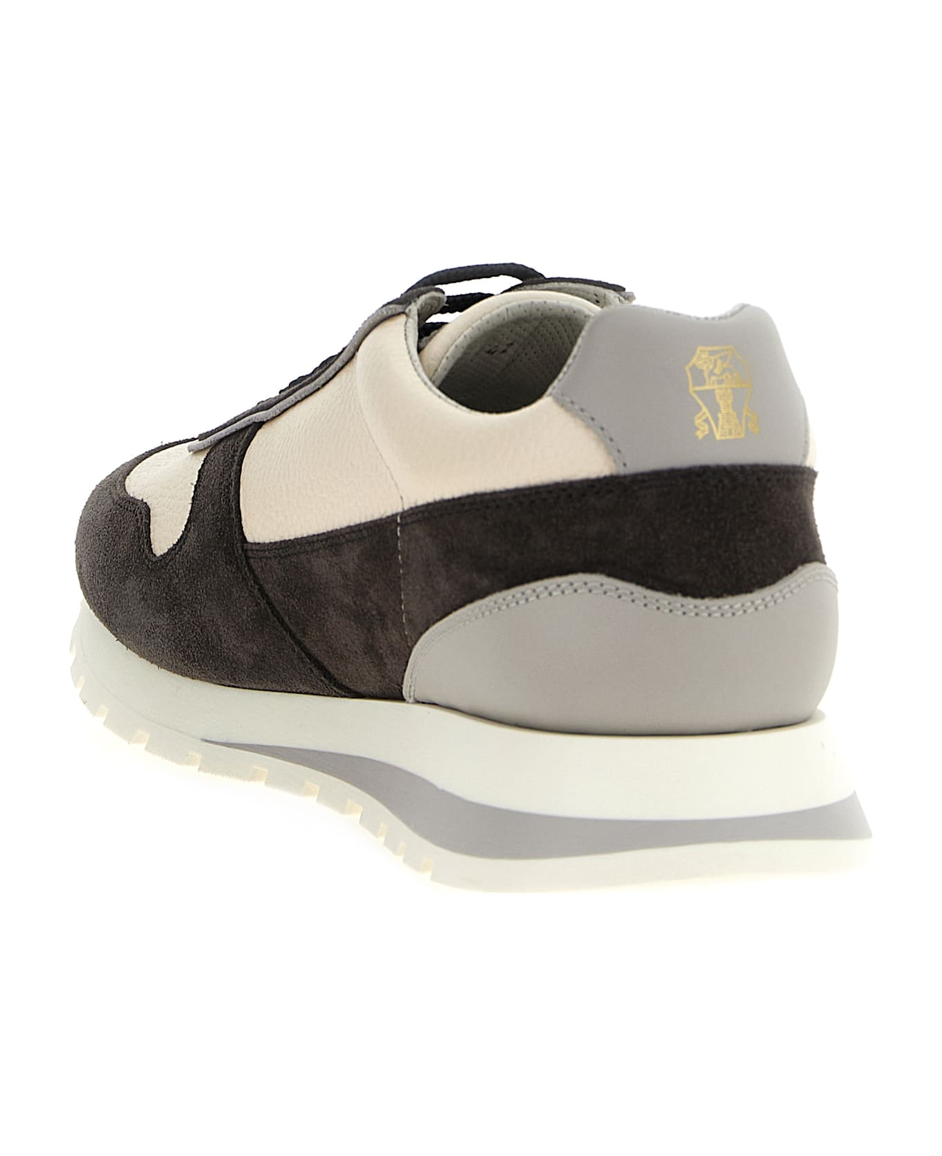 Brunello Cucinelli Leather Suede Sneakers - Multicolor