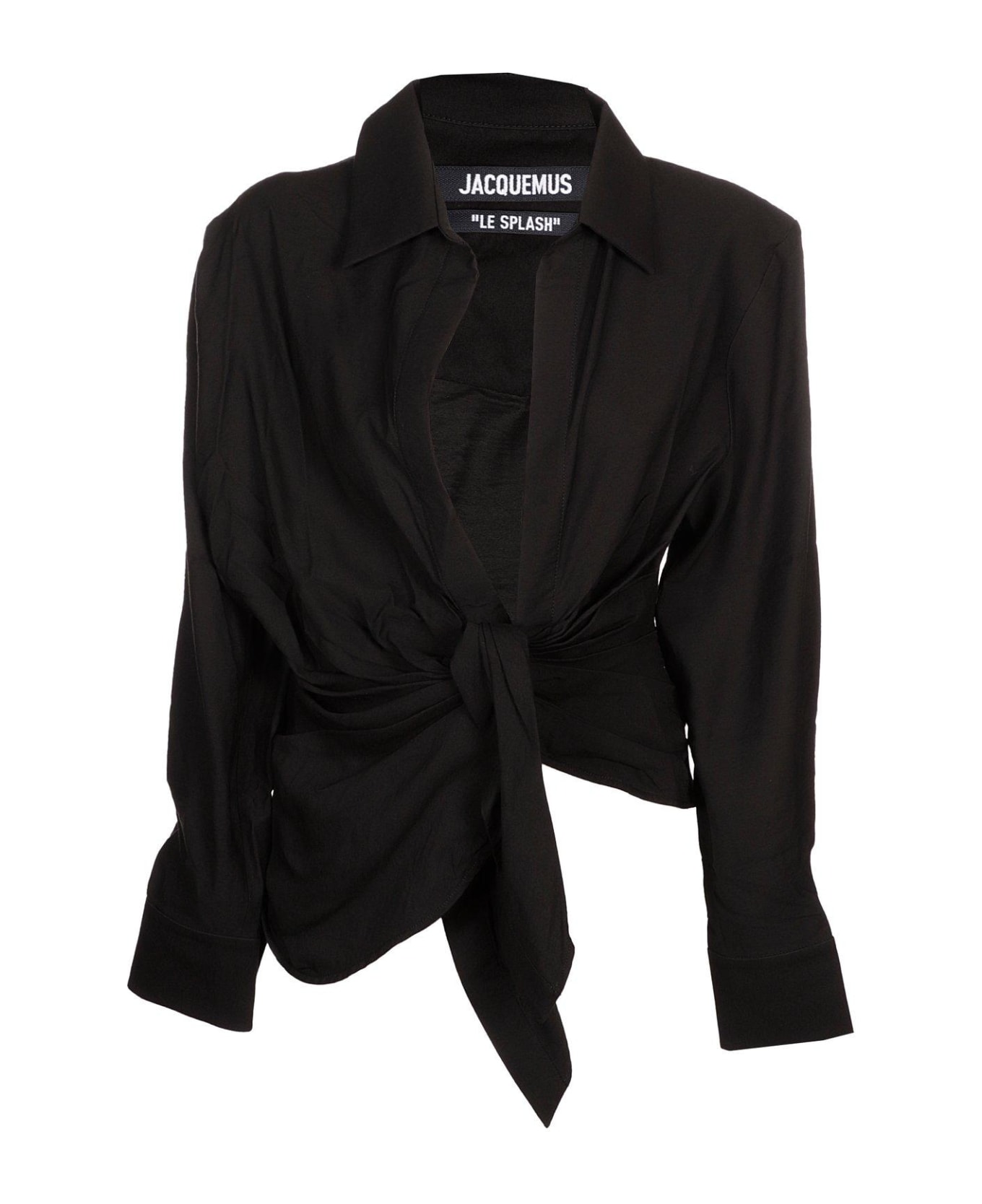 Jacquemus Bahlia Tie-up Detailed Blouse - Black ブラウス