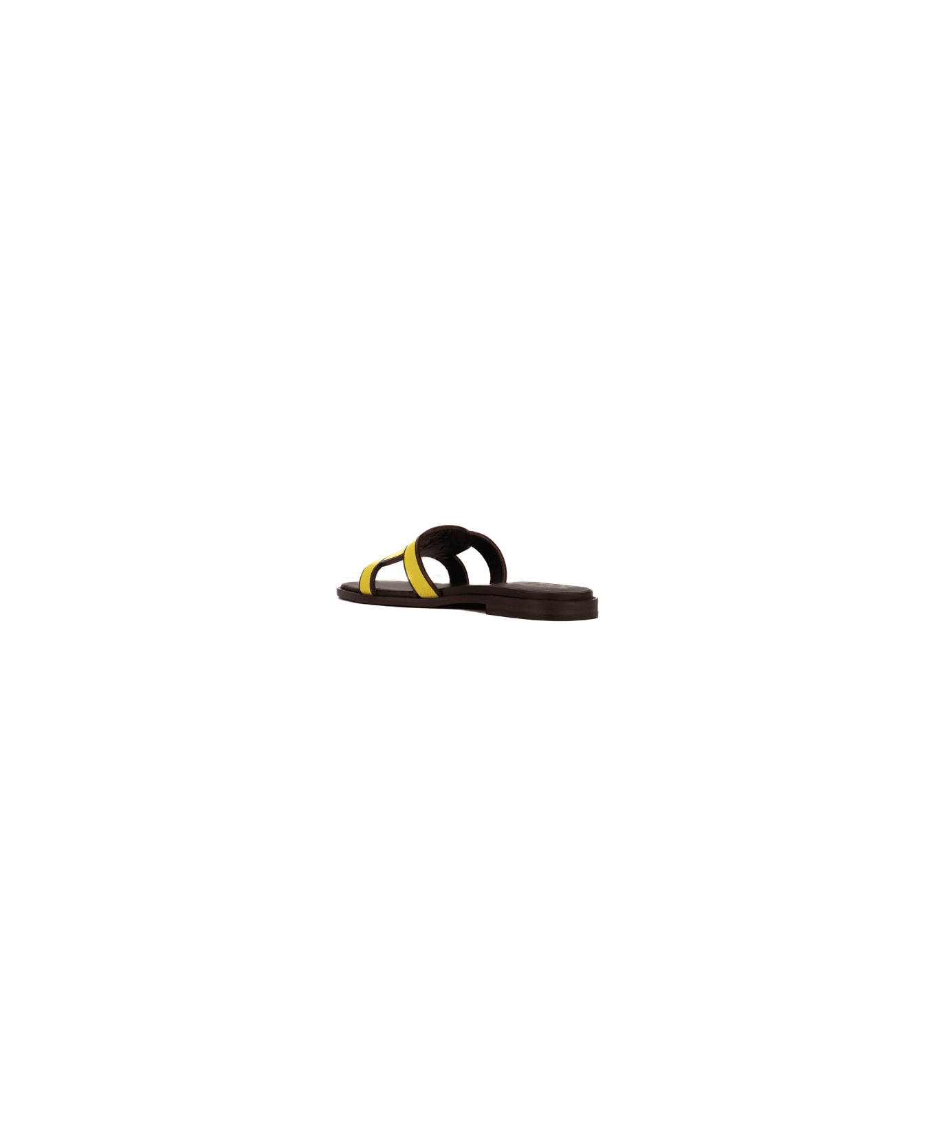 Tod's Leather Sandals - Yellow/Brown