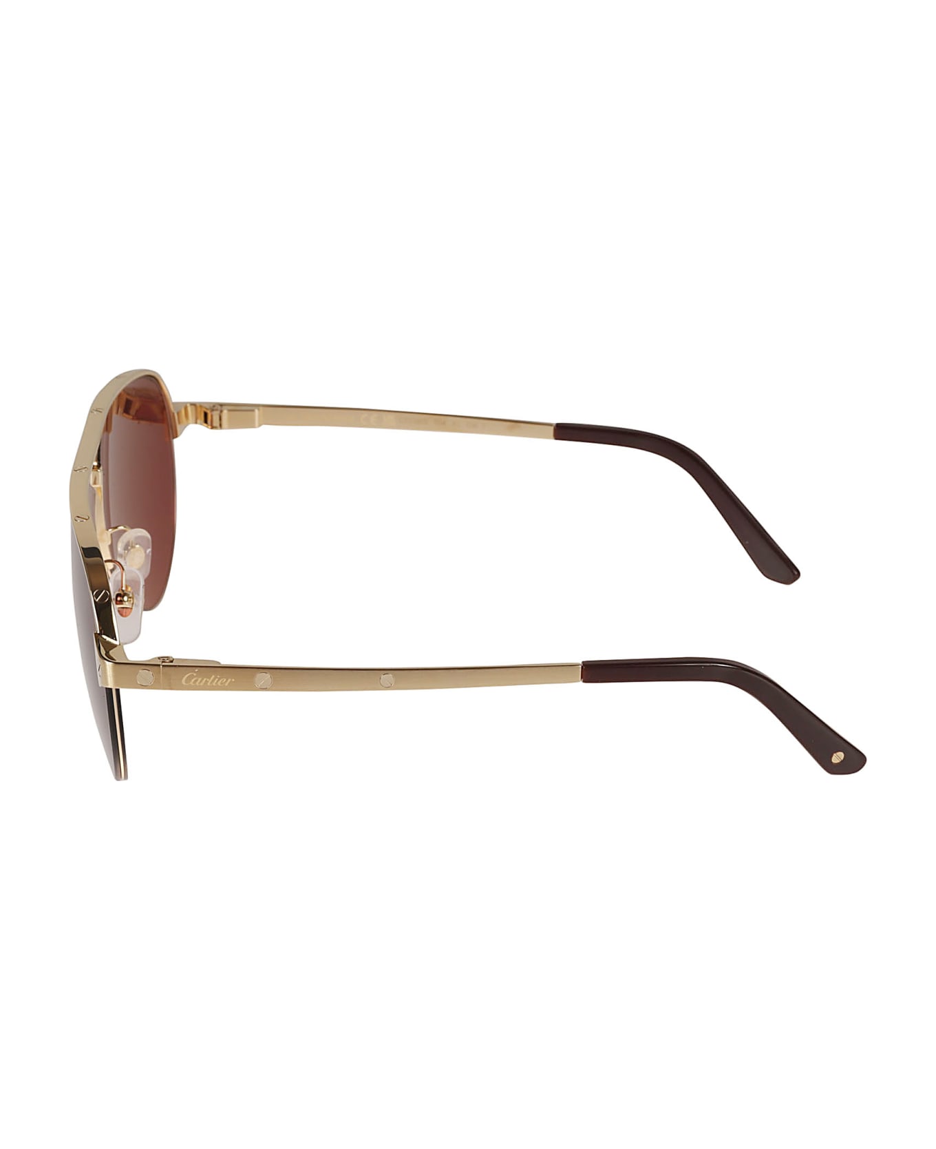 Cartier Eyewear Aviator Classic Sunglasses - Gold/Red
