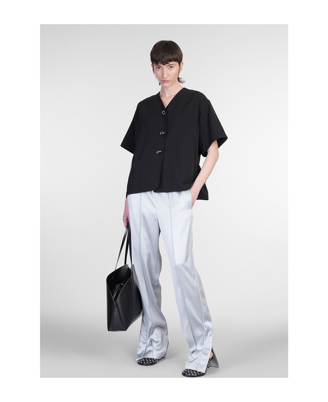 Jil Sander Pants In Grey Viscose - grey