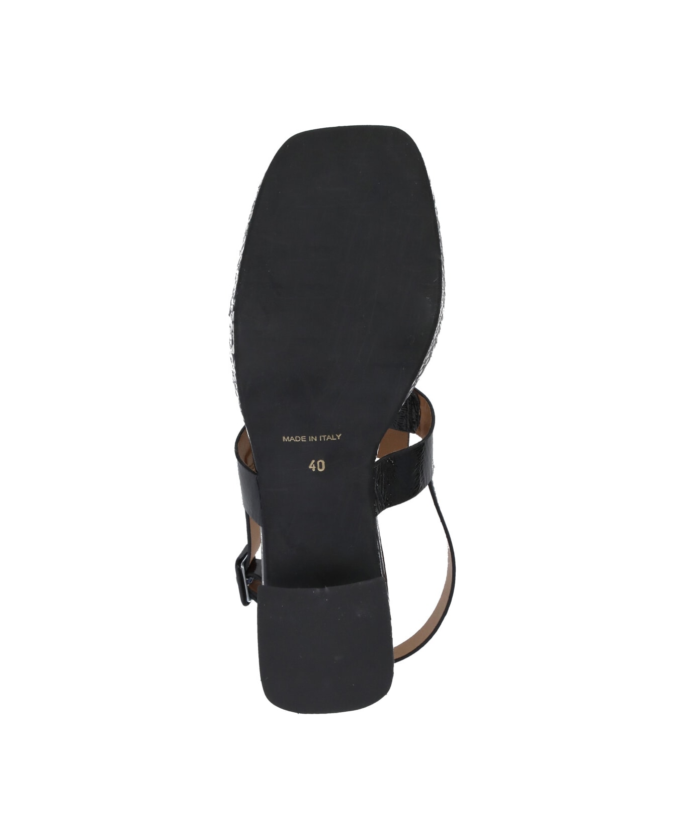 The Seller Leather Sandals - Black
