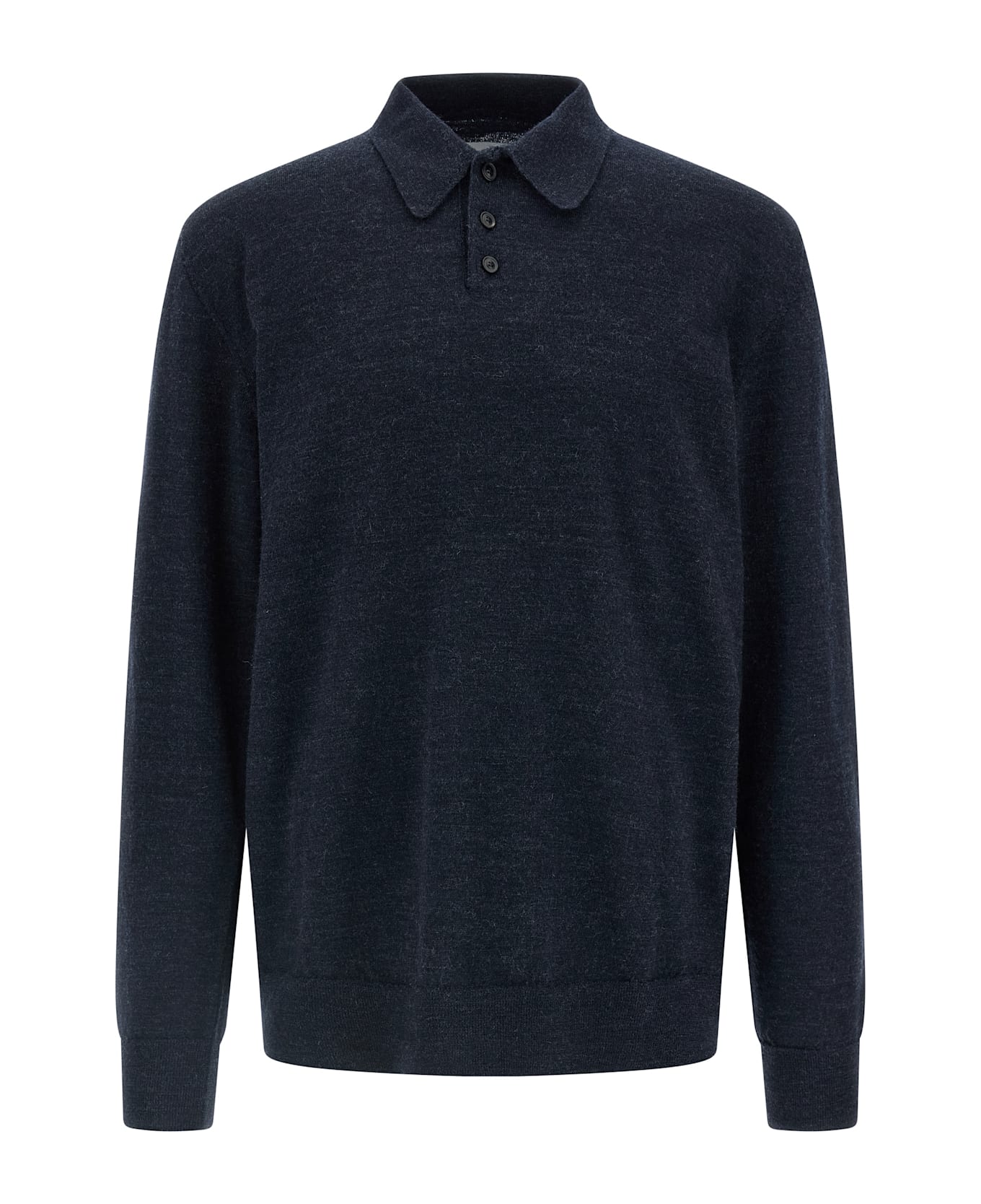 Maison Margiela Suede Patch Polo Shirt - Blue