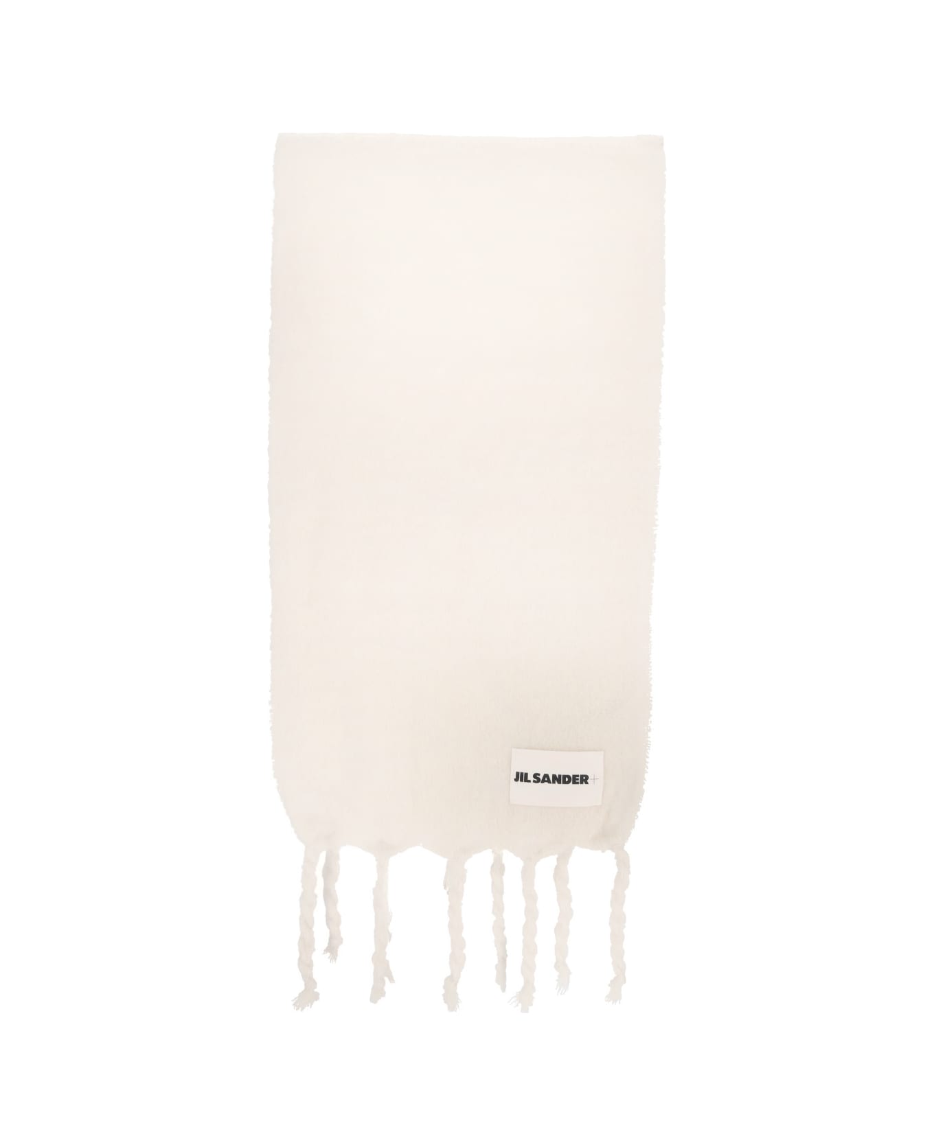 Jil Sander Mohair And Wool Scarf - white