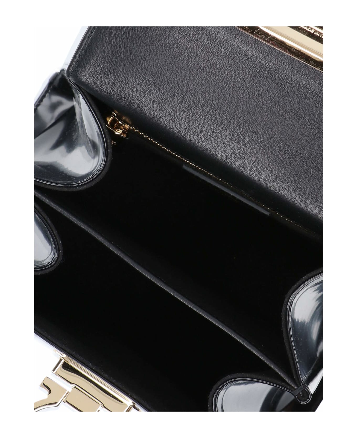 Ferragamo 'gancini' Top Handle Bag - Black  