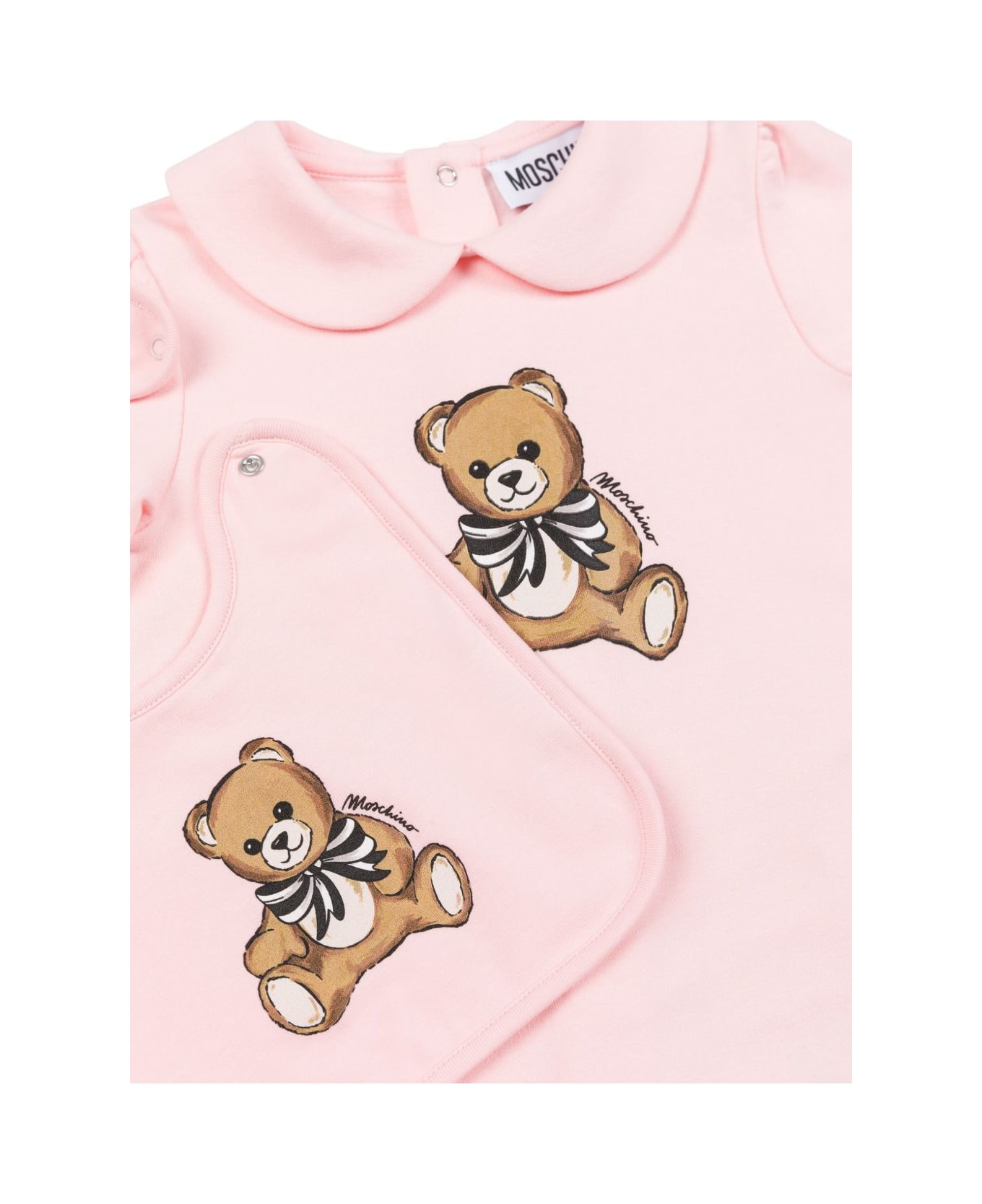 Moschino Kids Baby Long-sleeved Set With Bear Motif - Pink