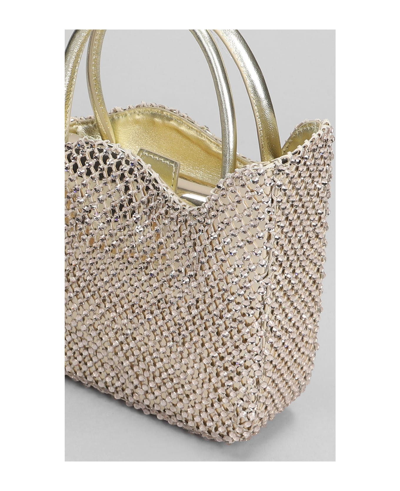 Le Silla Gilda Hand Bag In Platinum Leather - platinum