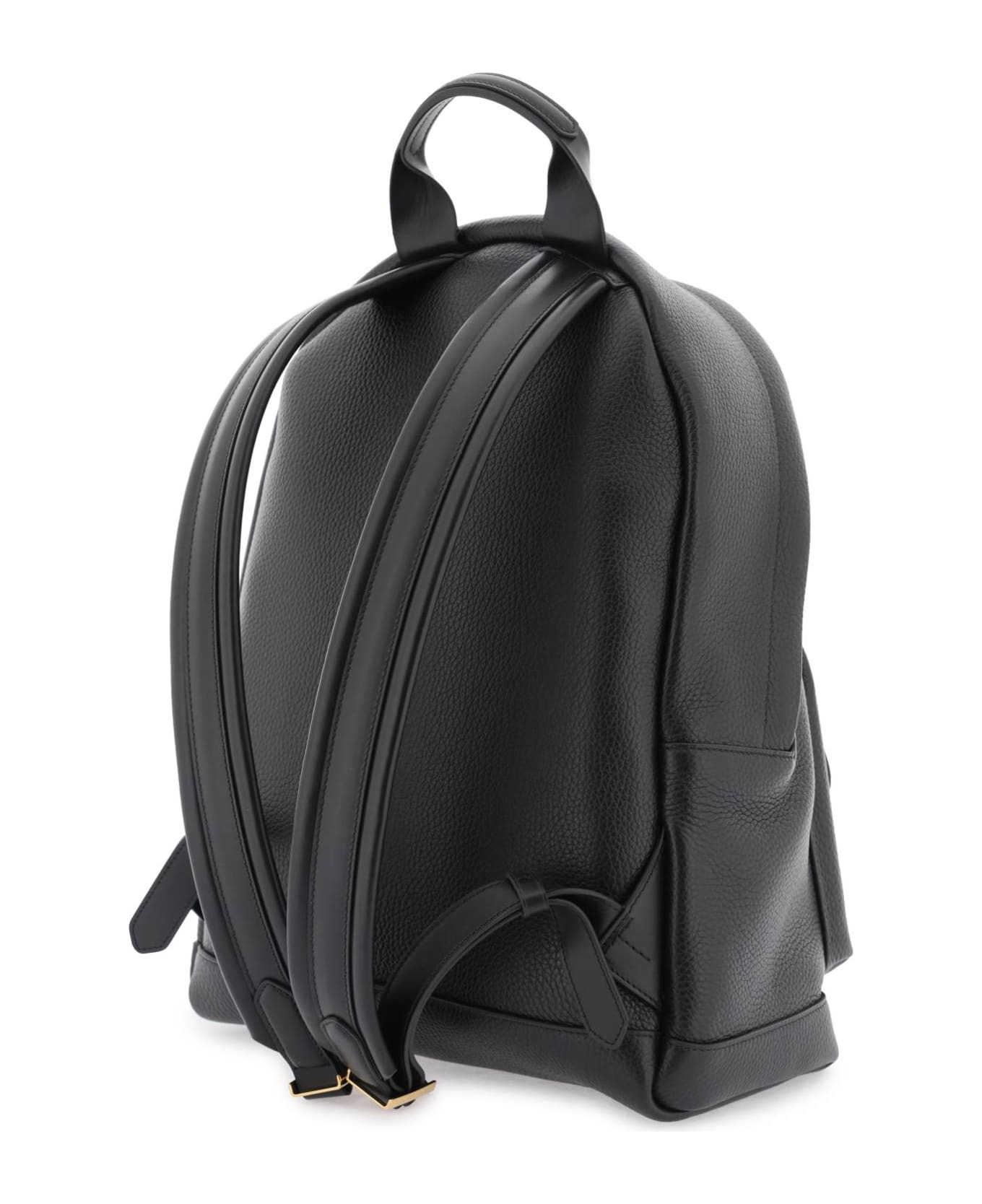Tom Ford Grained Leather 'buckley' Backpack - Black