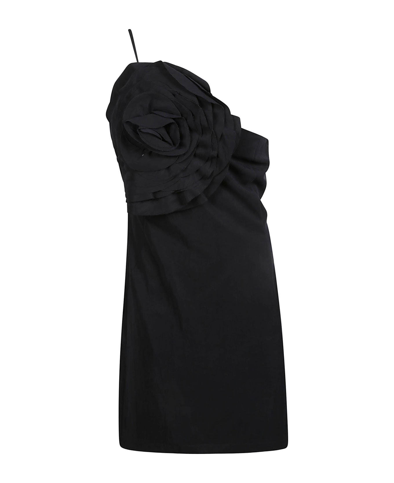 Blumarine Large Flower Detail Sleeveless Dress - Black