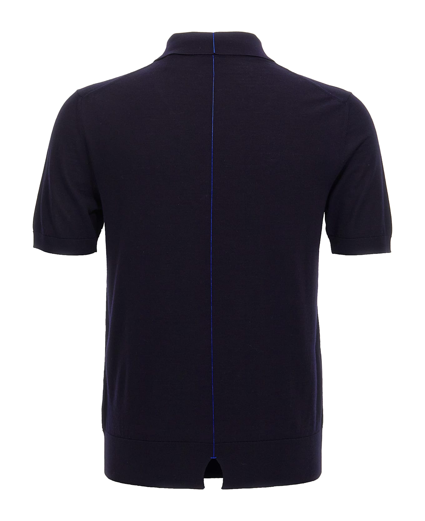 Burberry Wool Polo Shirt - Blue
