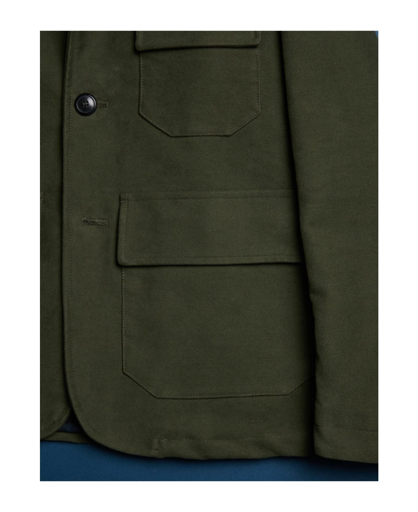 doppiaa Aaderbale Green Moleskin Jacket