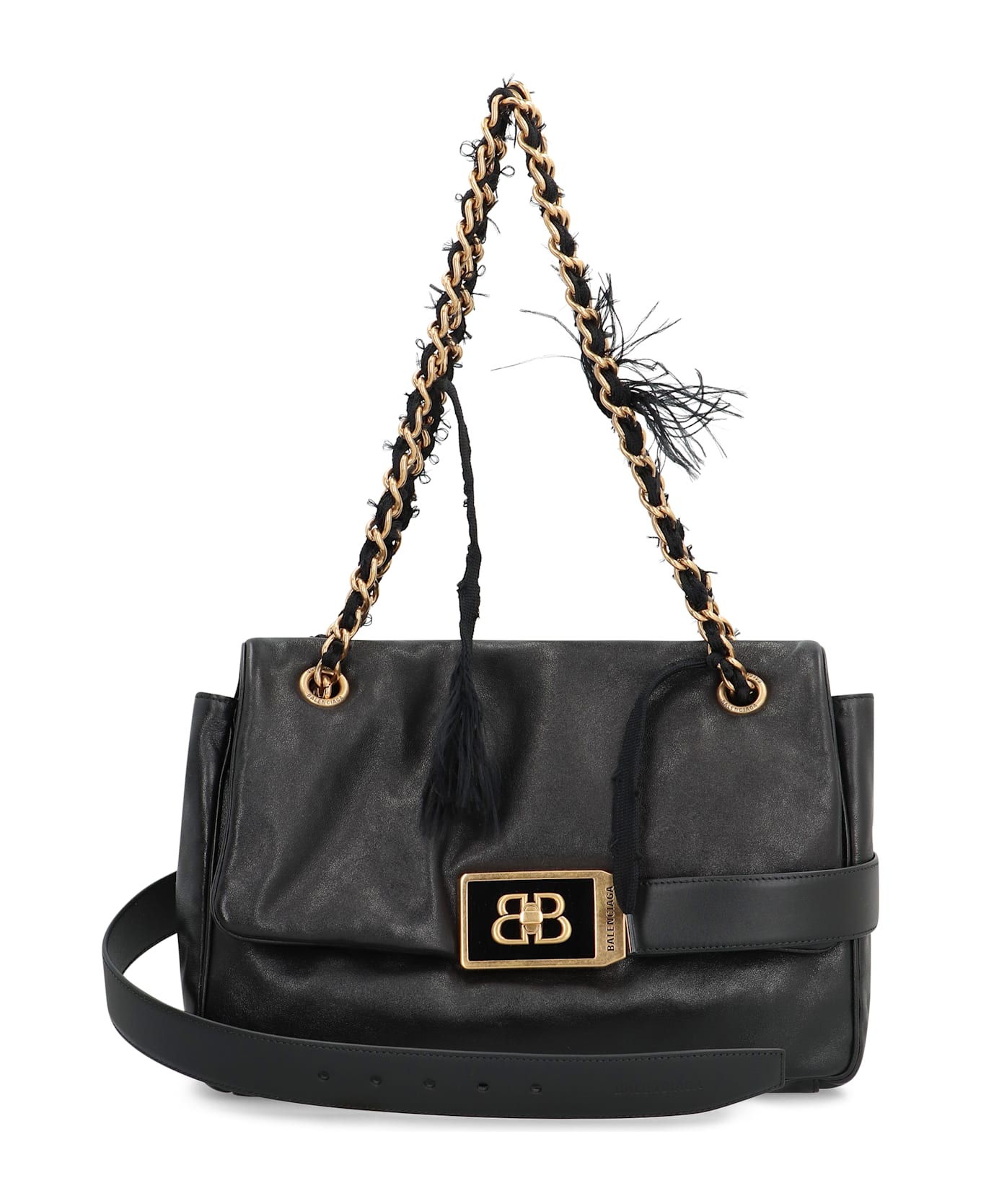 Balenciaga Modu Leather Crossbody Bag - Black