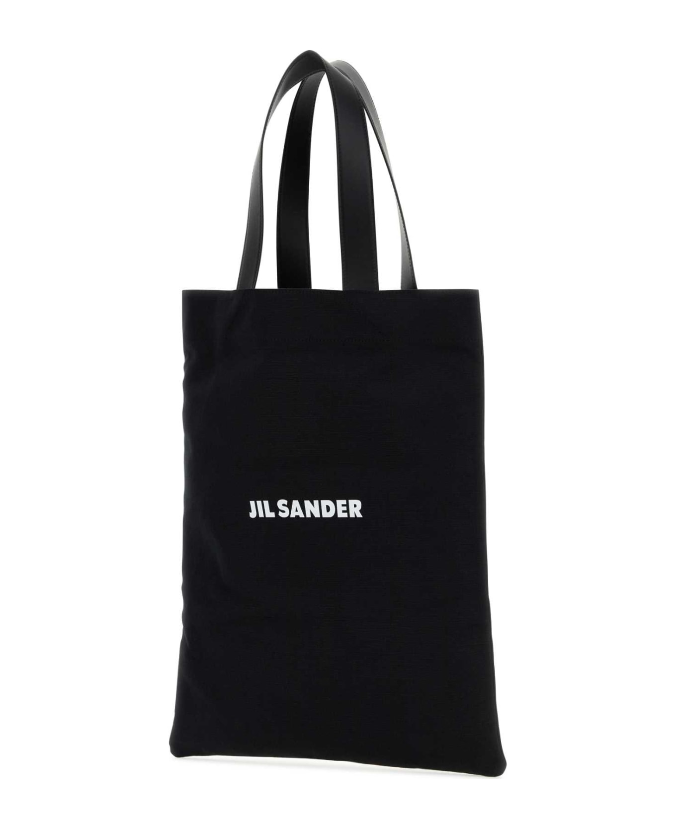 Jil Sander Black Canvas Medium Book Shopping Bag - 001