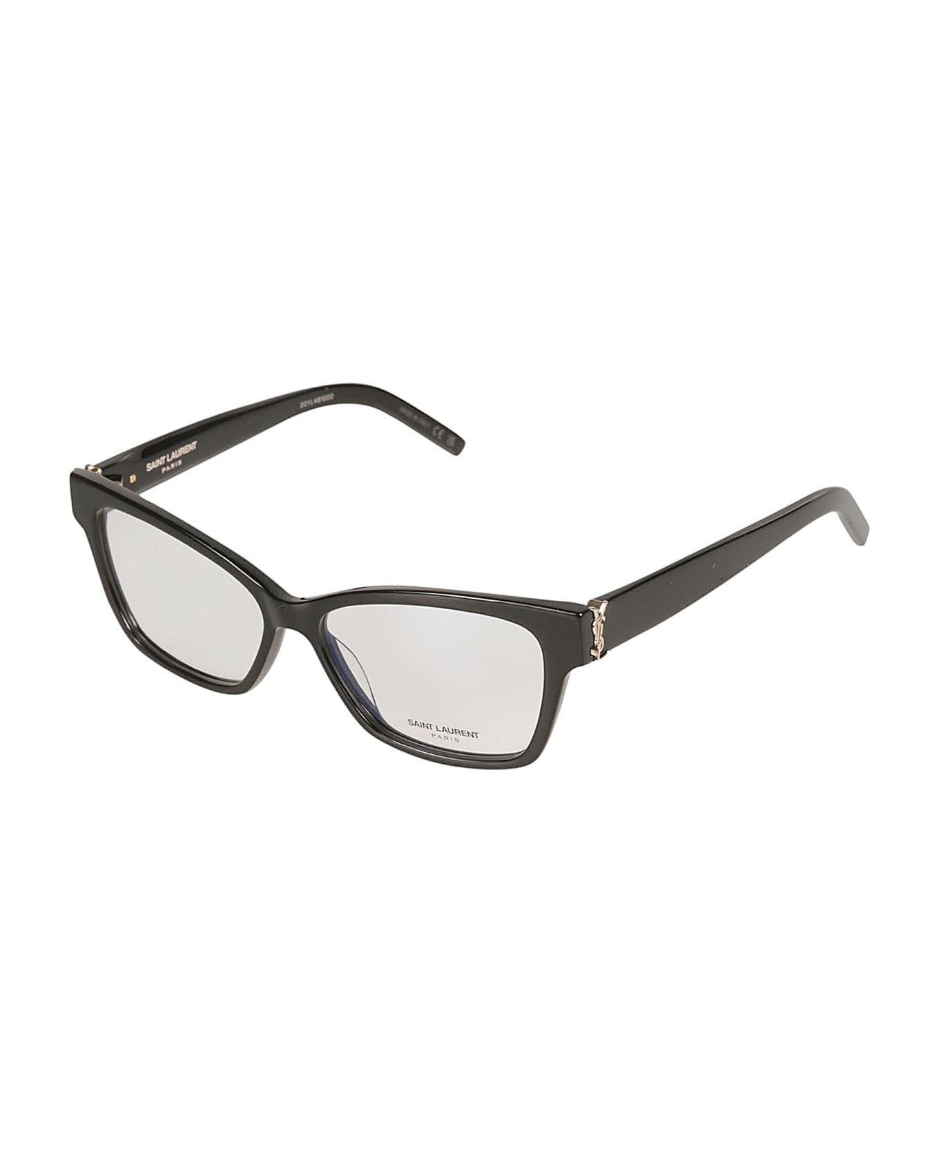 Saint Laurent Eyewear Ysl Hinge Butterfly Frame Glasses - Black/Transparent