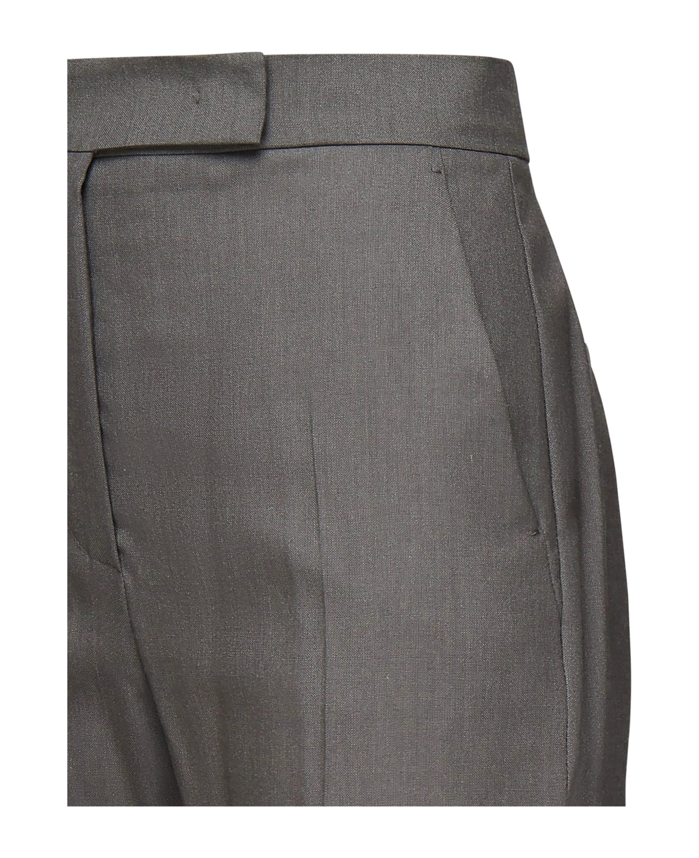Max Mara Straight Turbigo Trousers - Grey