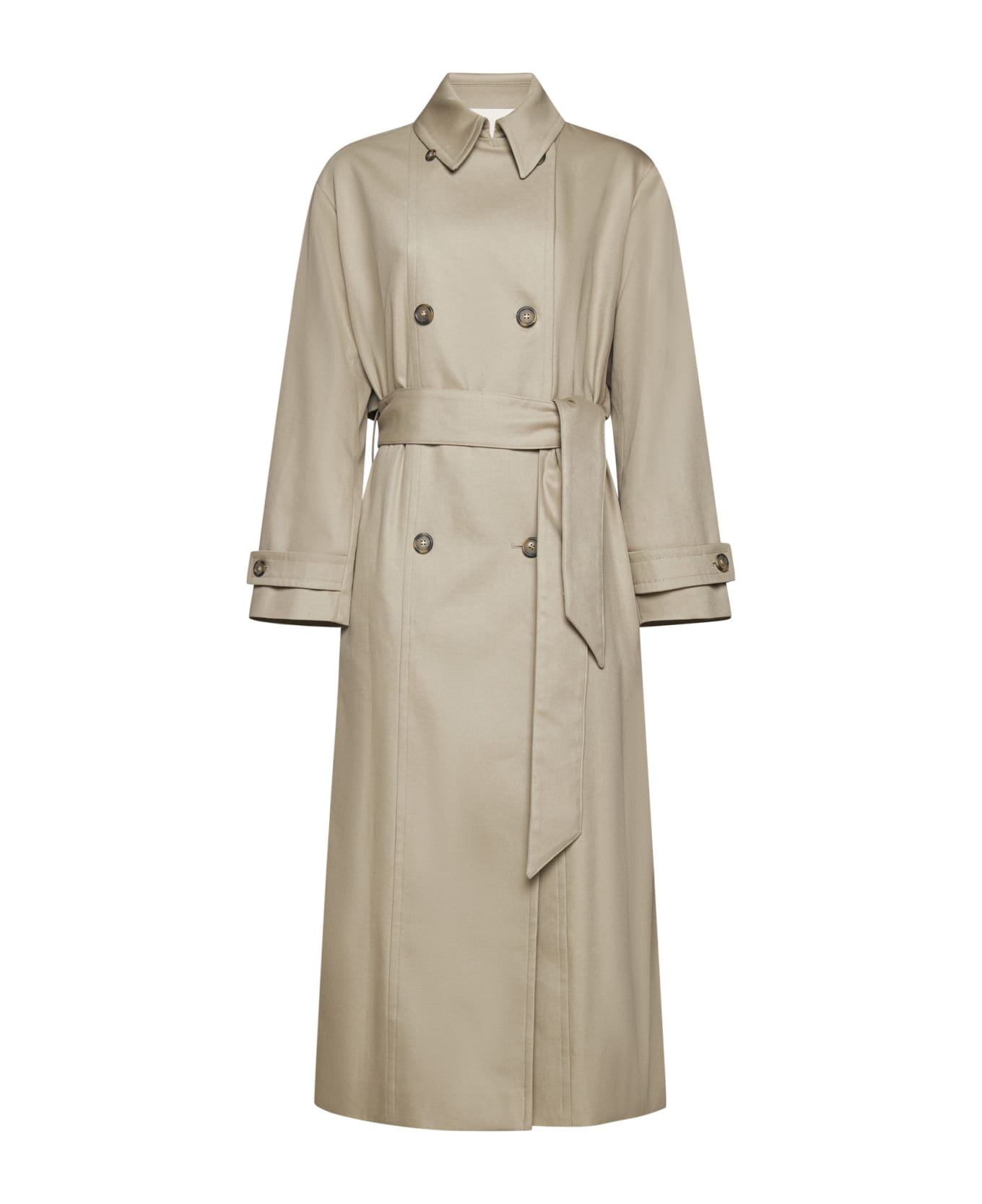 A.P.C. Louise Long Trench Coat - Mastic