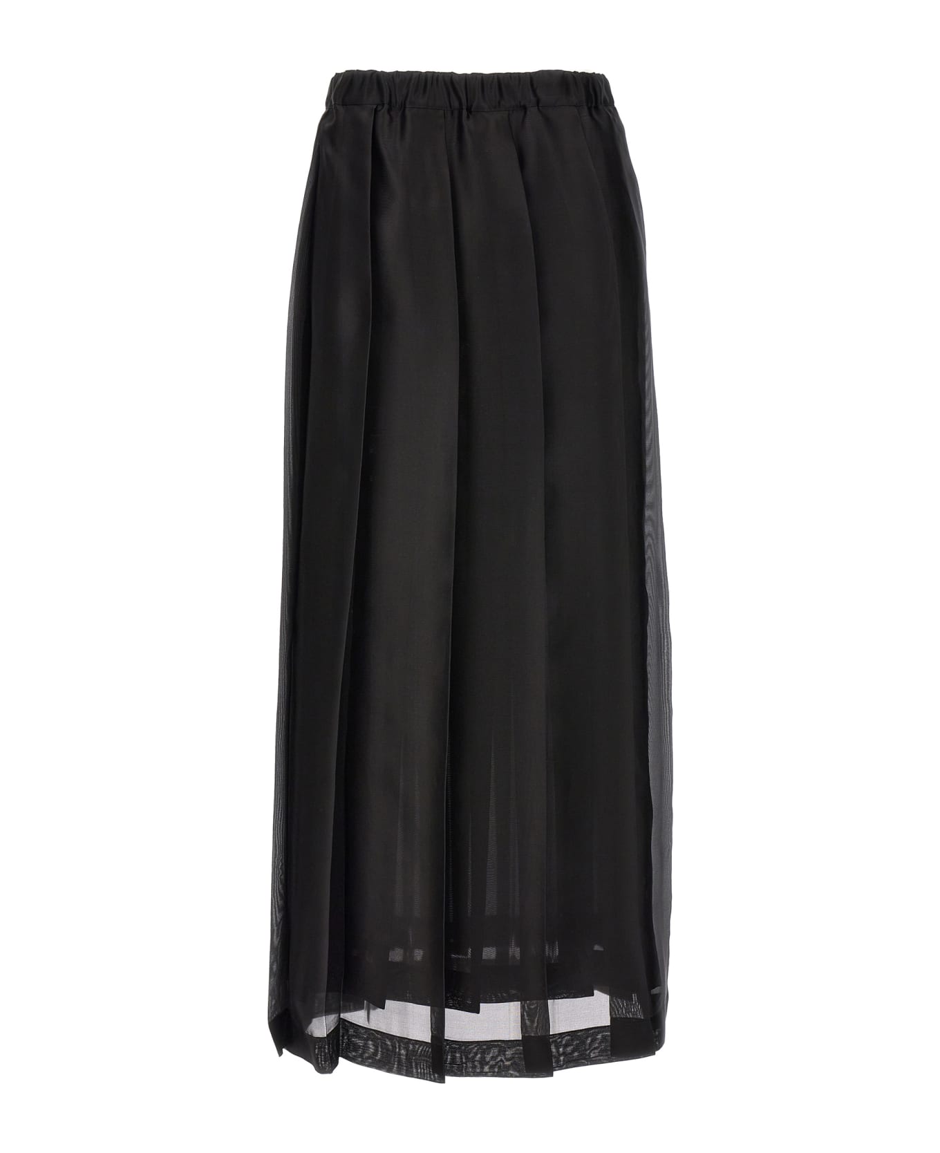Fabiana Filippi Long Pleated Skirt - Nero