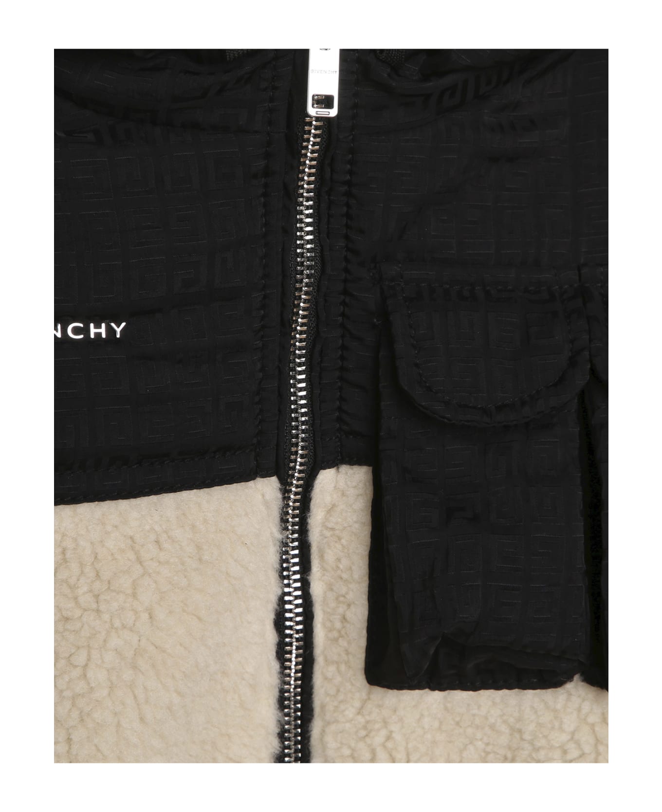 Givenchy Teddy Beige And Black 4g Nylon Bomber Jacket
