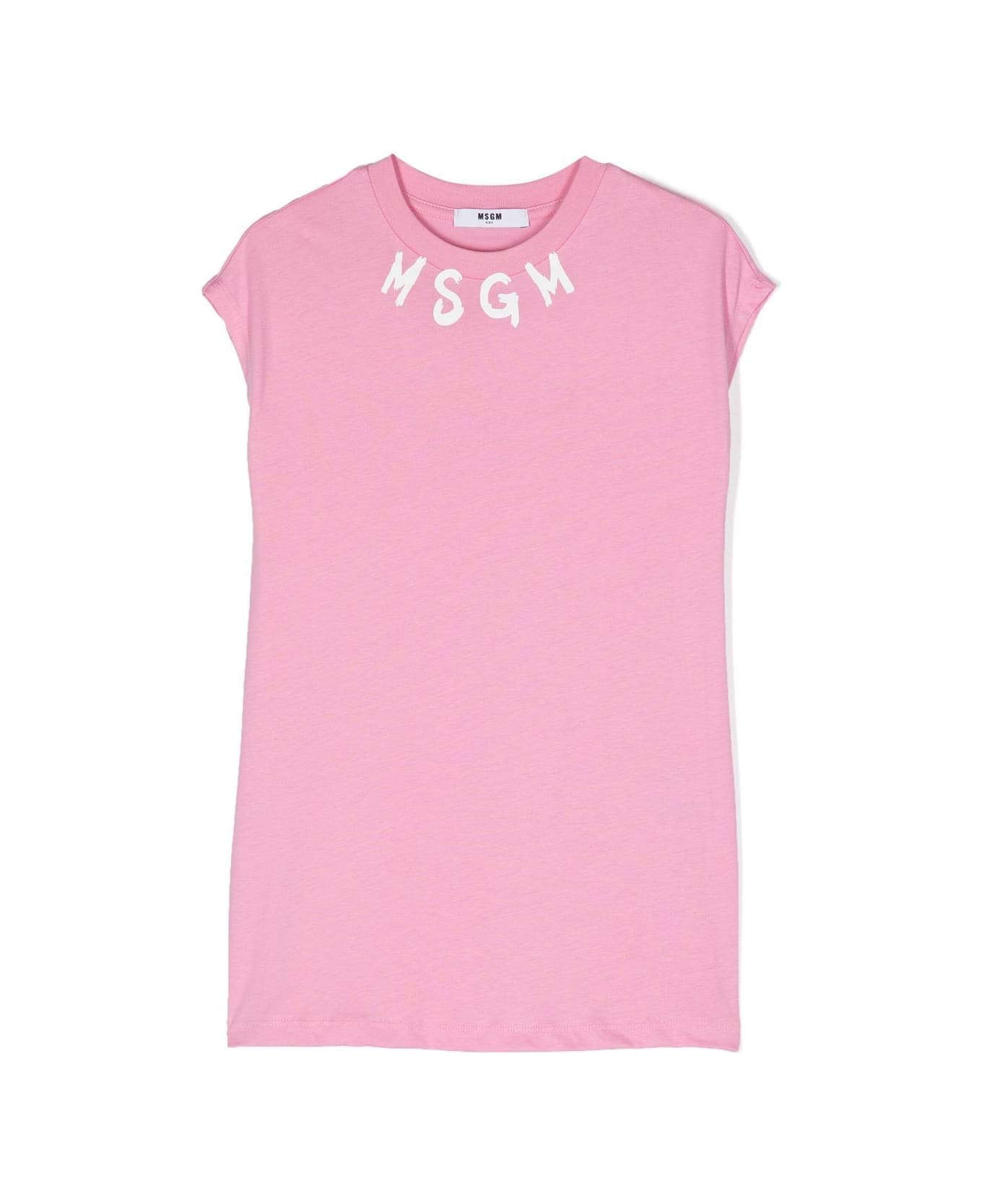 MSGM Dress With Logo - Pink