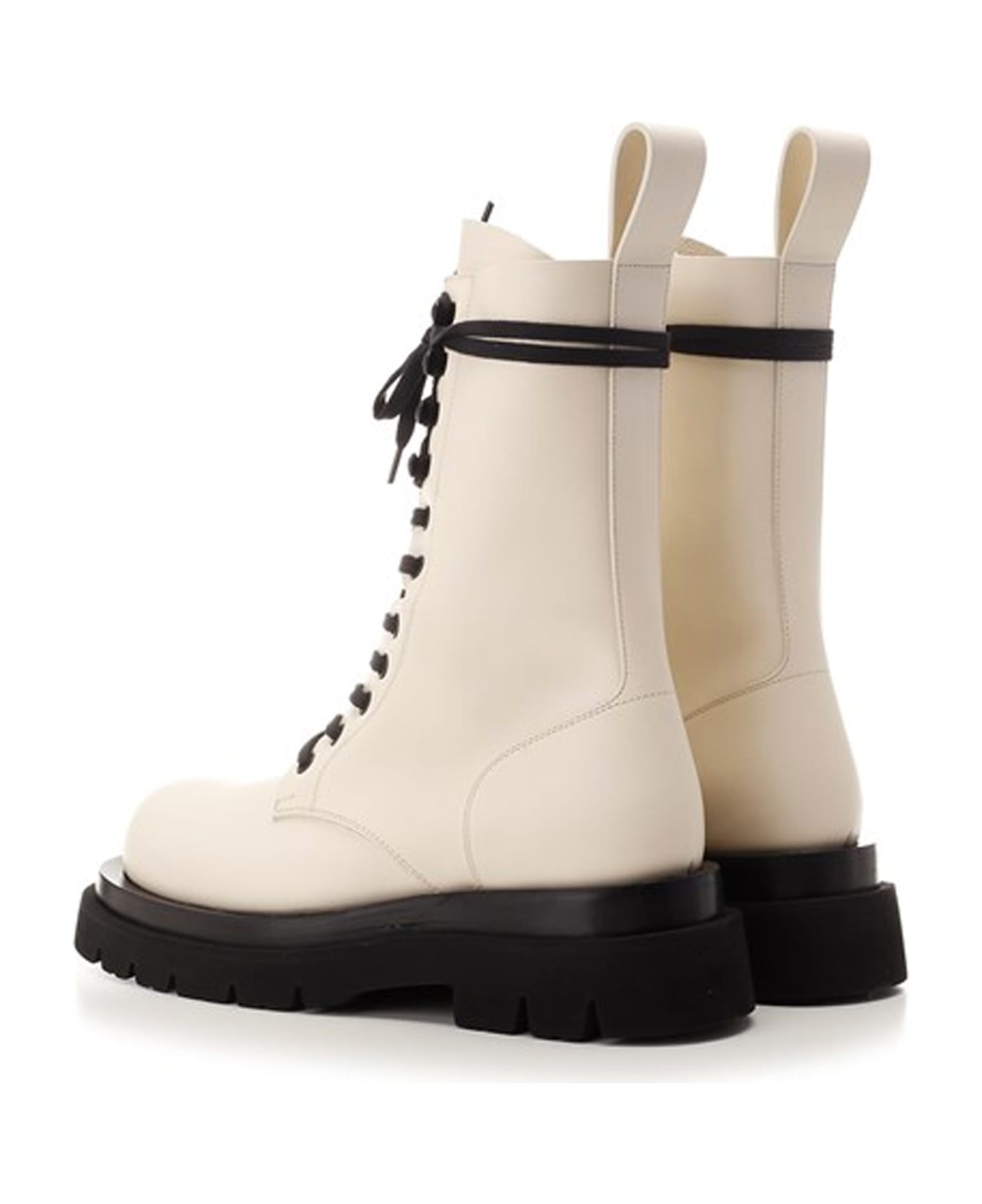 Bottega Veneta Lug Leather Boots - White ブーツ