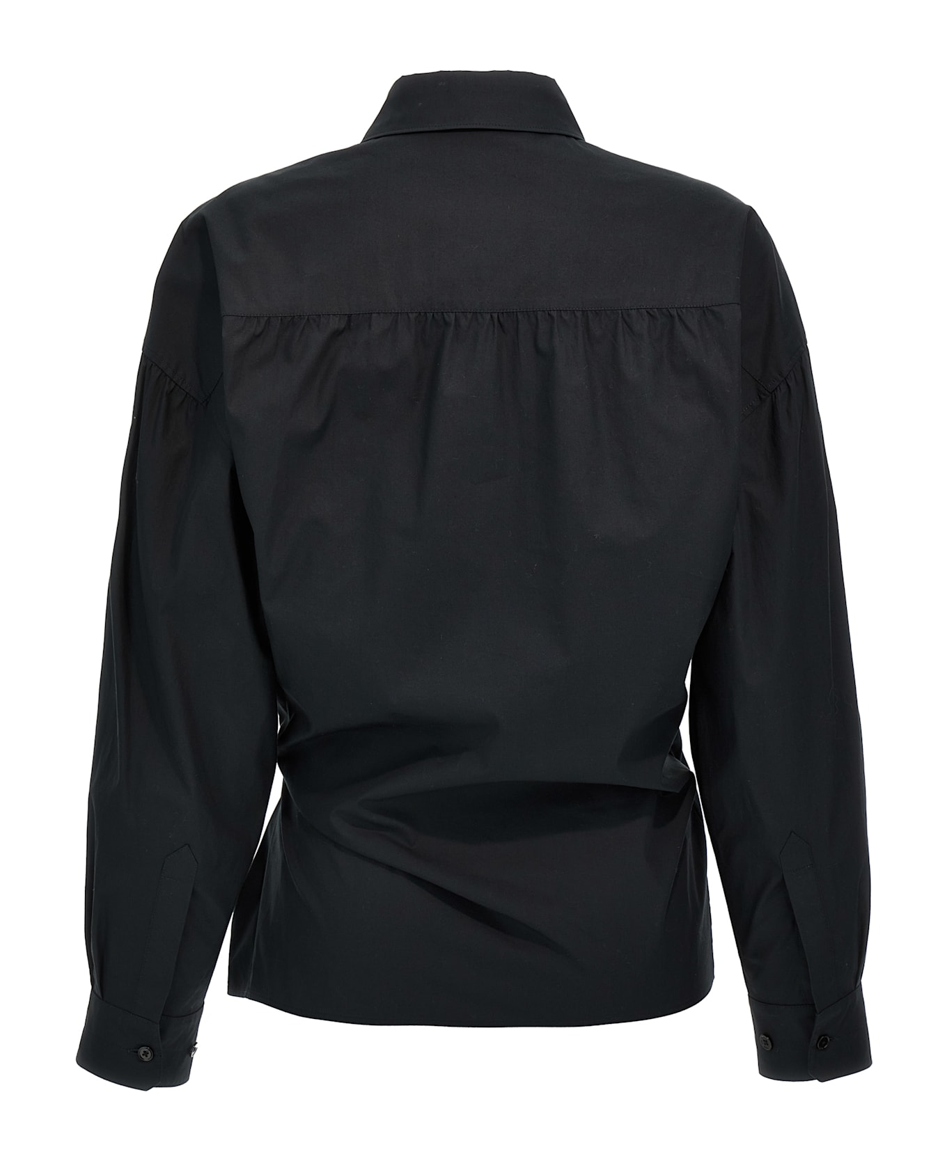 Lemaire Straight Collar Twisted Shirt - Black