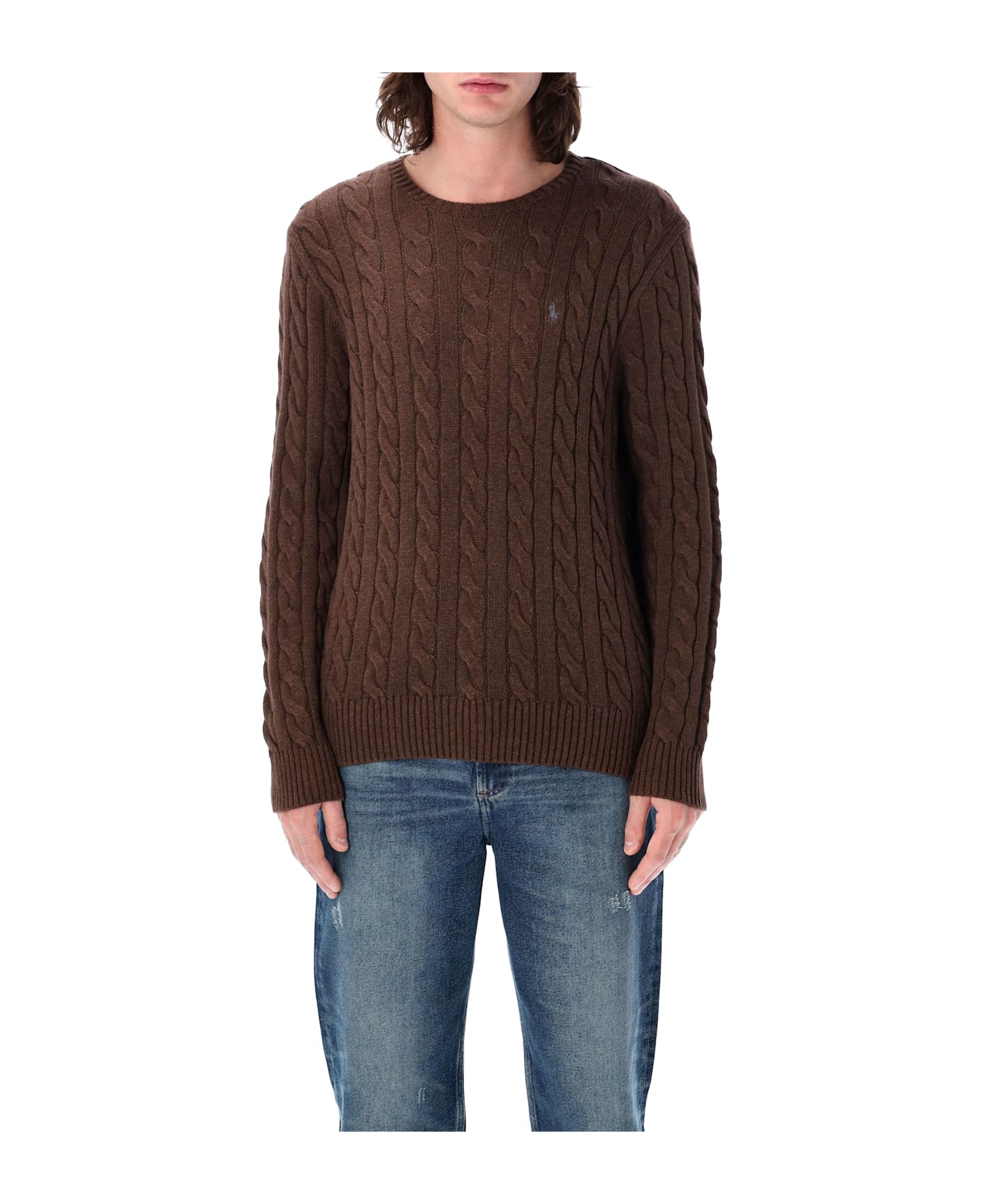 Polo Ralph Lauren Cable Knit Sweater - DARK ROAST