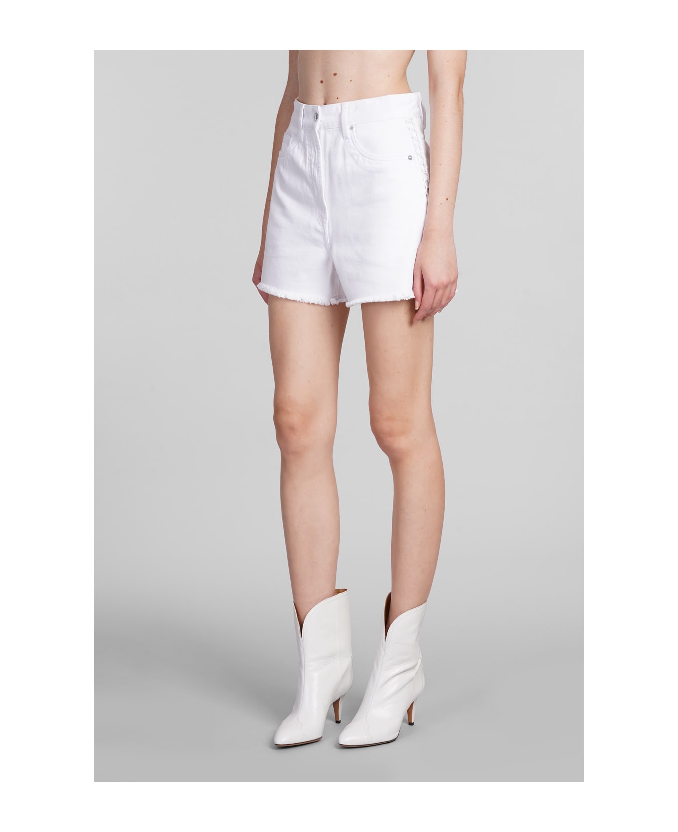 IRO Salvadors Shorts In White Cotton - white