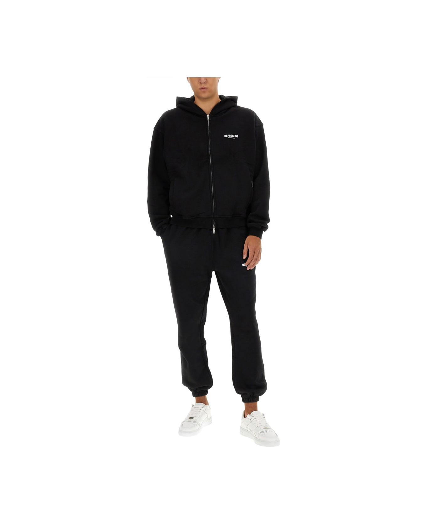 REPRESENT Zipper Hoodie - BLACK