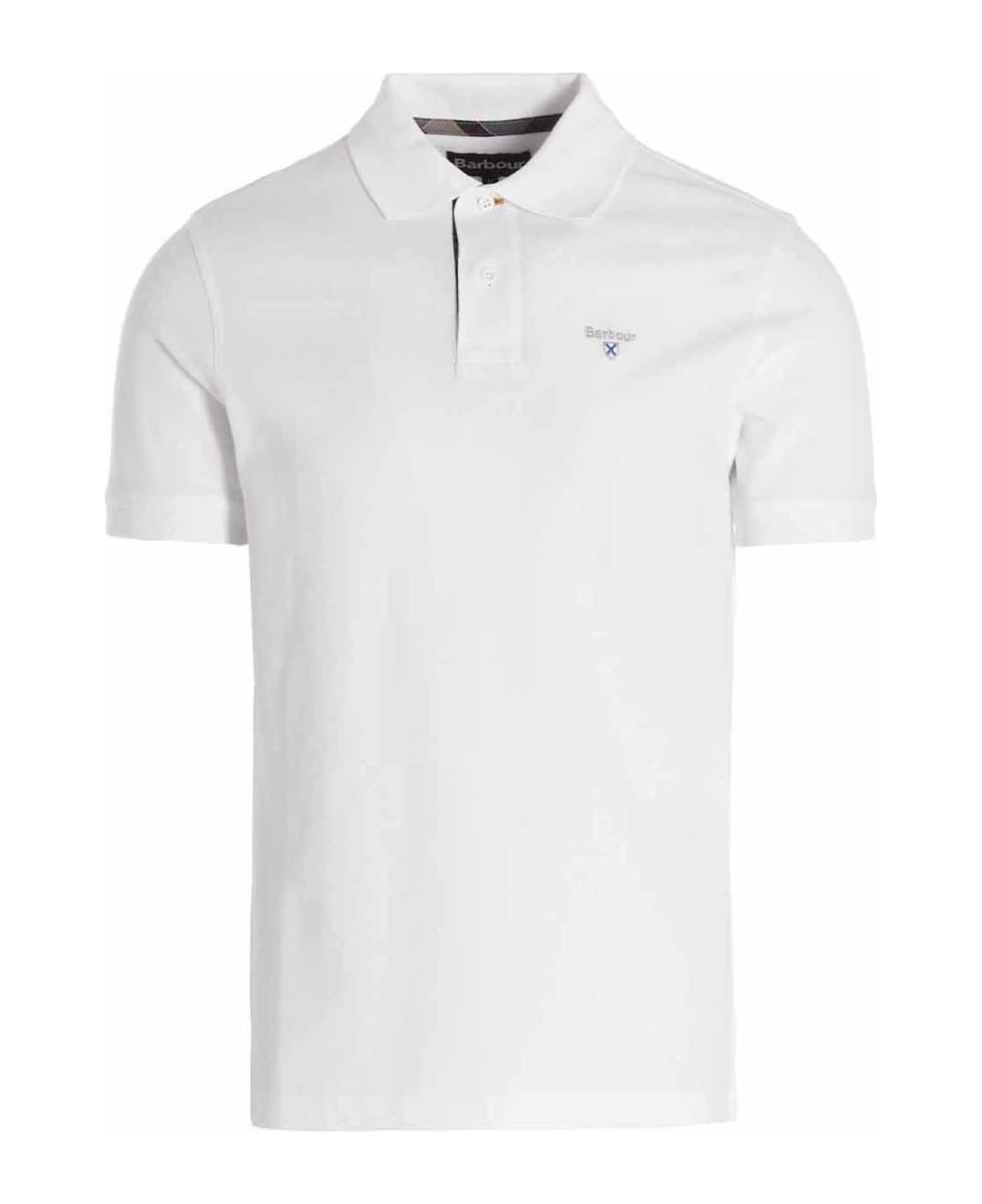 Barbour 'tartan' Polo Shirt - White