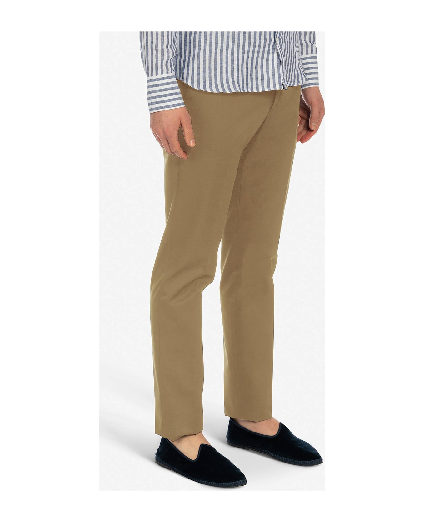 Larusmiani Velvet Trousers Howard Pants - Beige