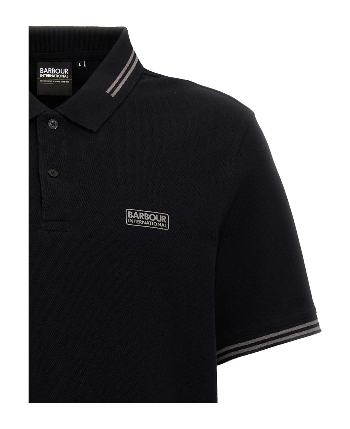 Barbour 'essential Tipped' Polo Shirt - Black   ポロシャツ
