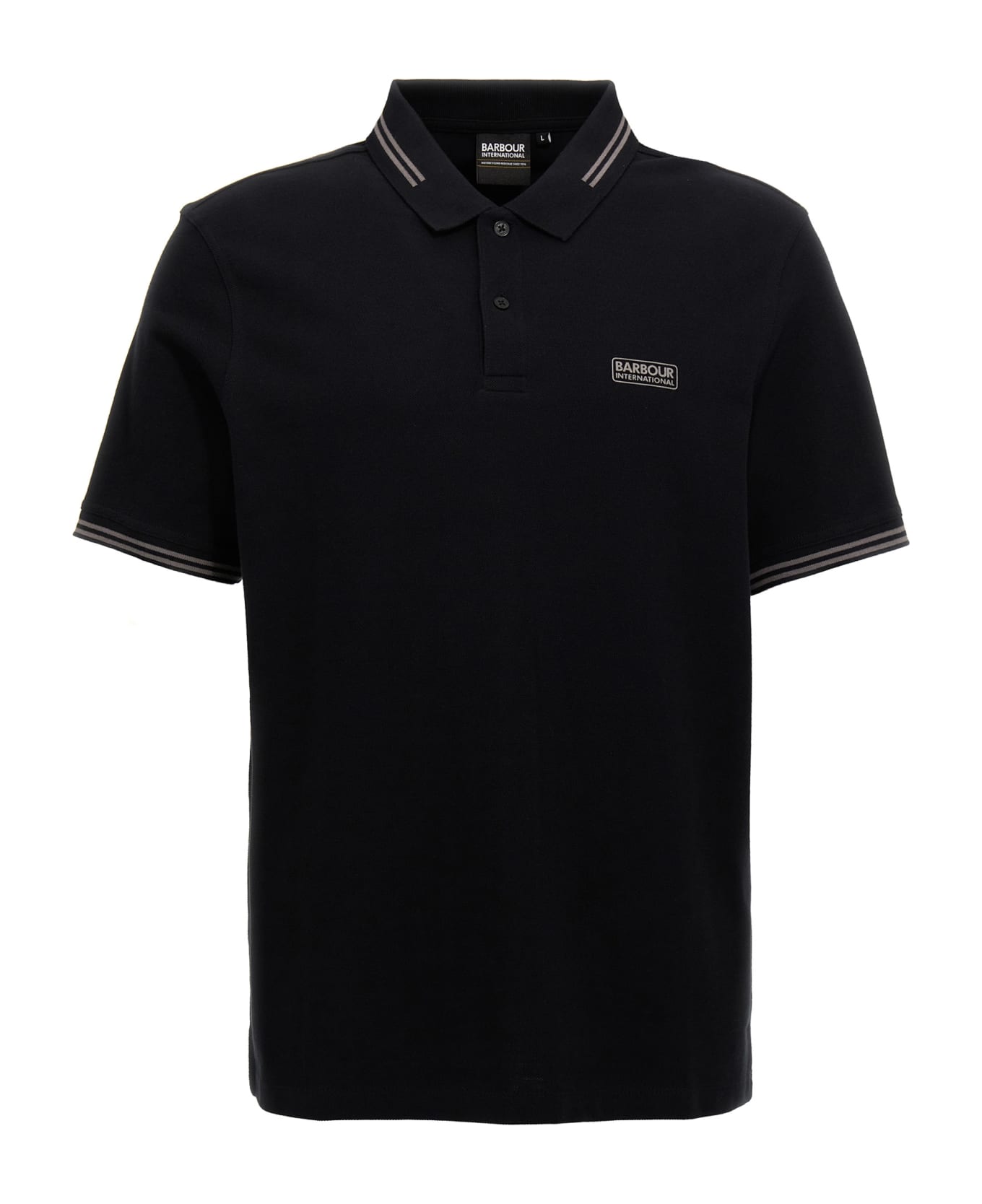 Barbour 'essential Tipped' Polo Shirt - Black  