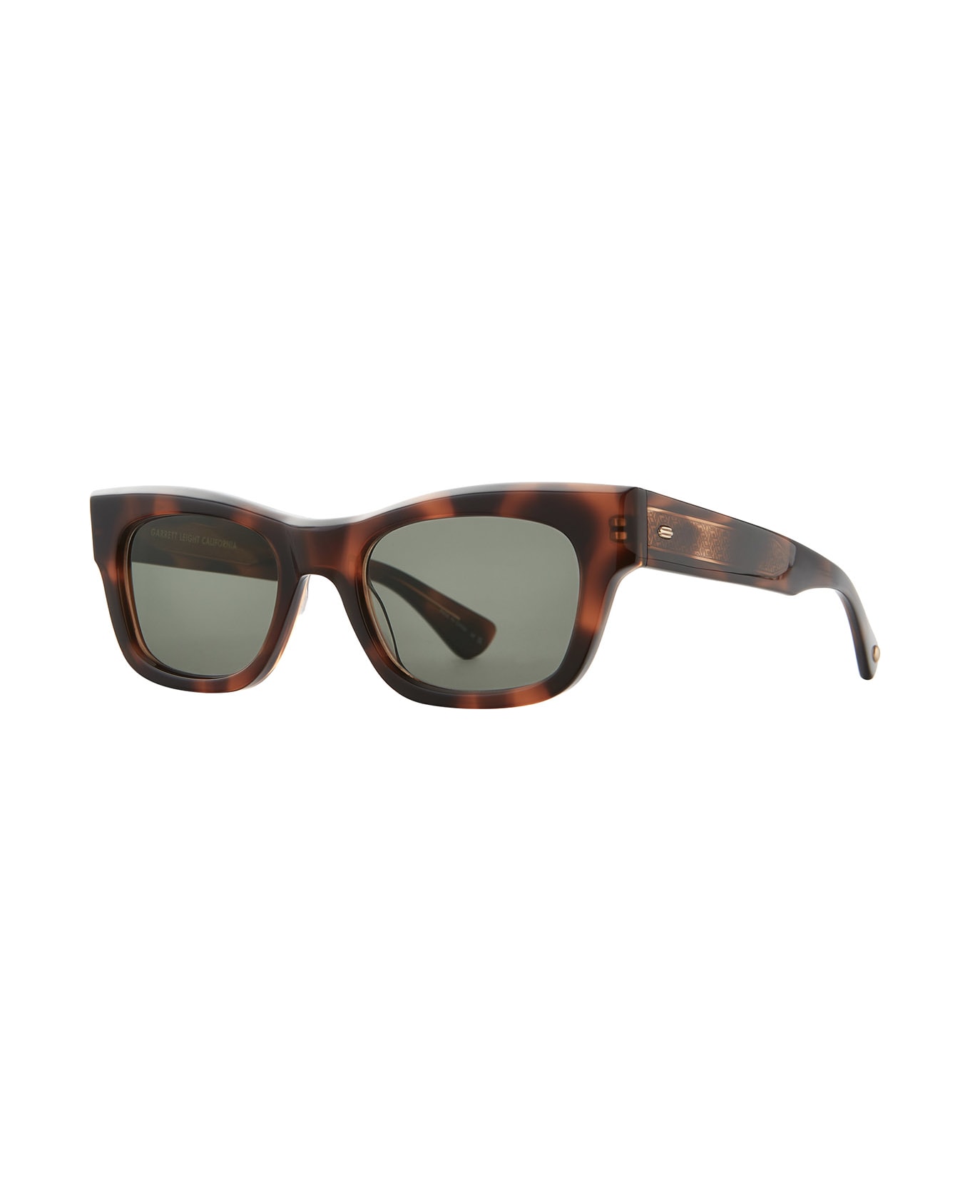Garrett Leight Woz Sun Spotted Brown Shell Sunglasses - Spotted Brown Shell