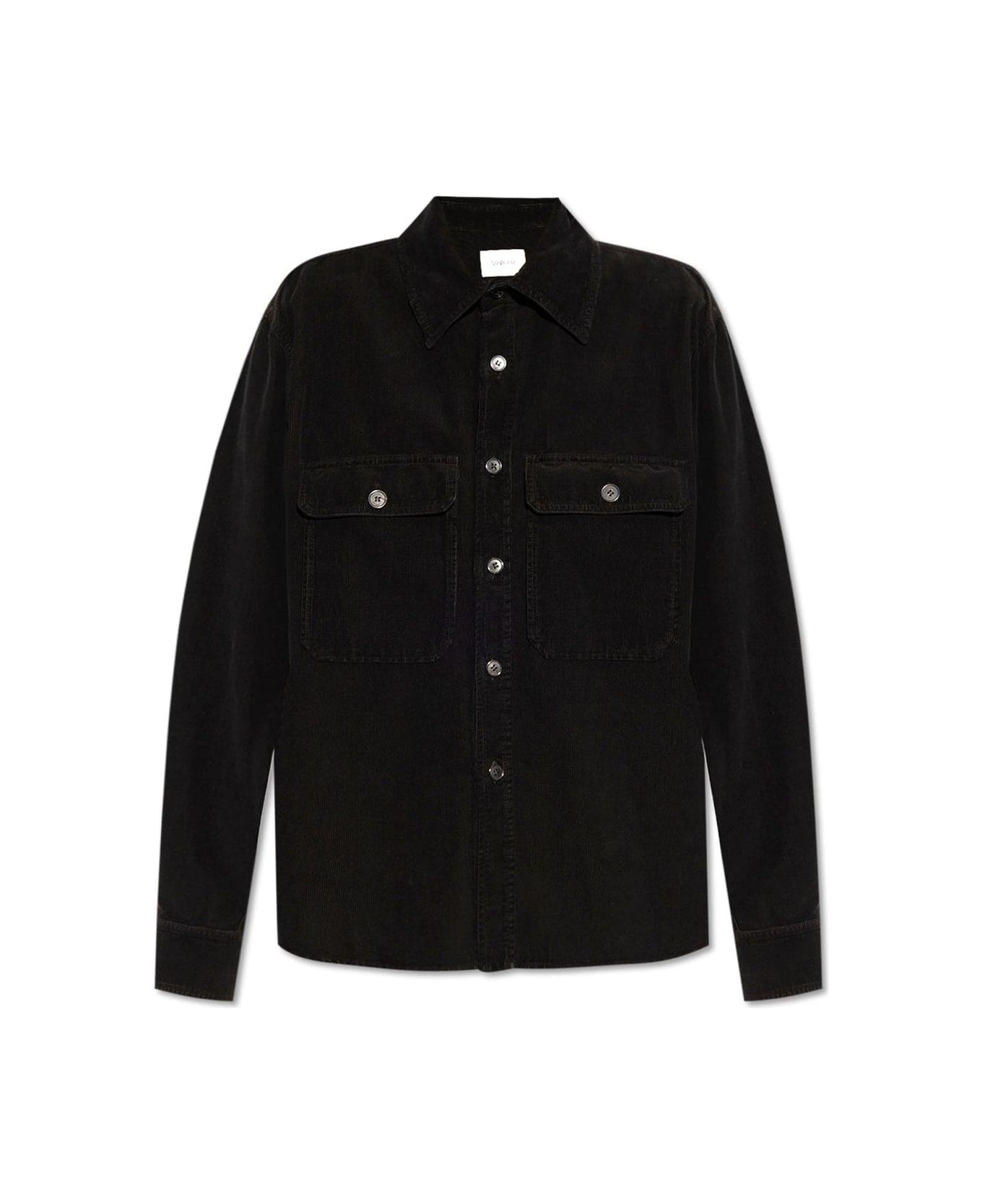 Saint Laurent Corduroy Overshirt - Deep Faded Black