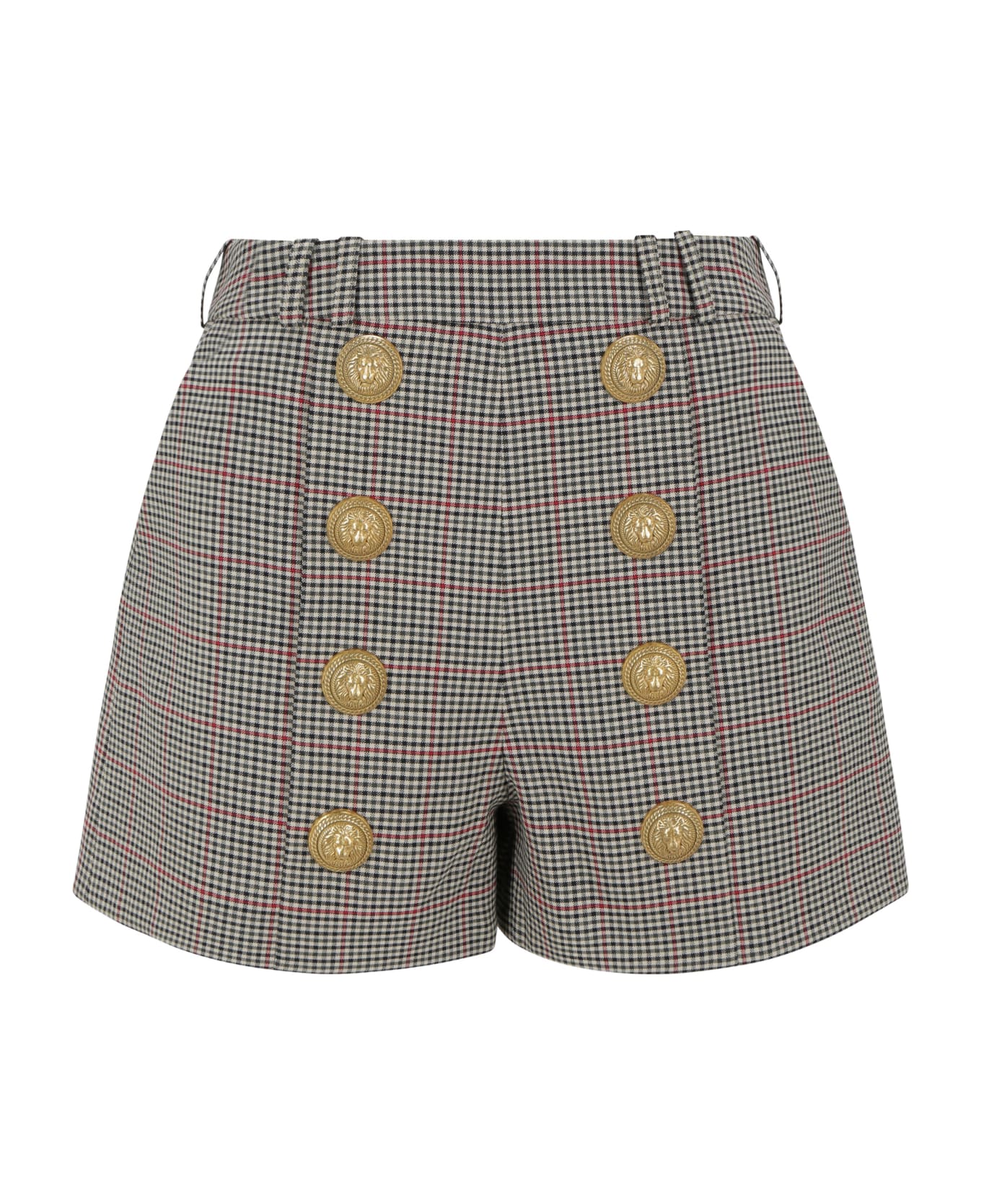 Balmain Shorts - Noir/ivoire/rouge ショートパンツ