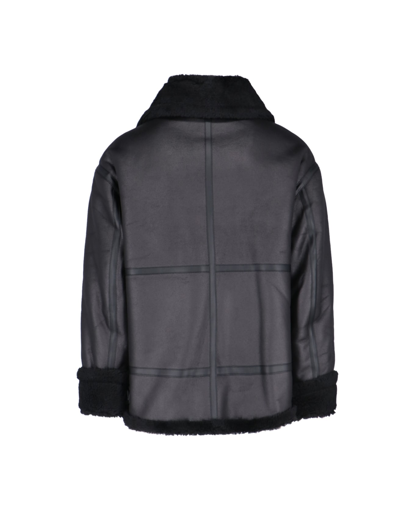 Dunst Faux Shearling Zip Jacket - Black