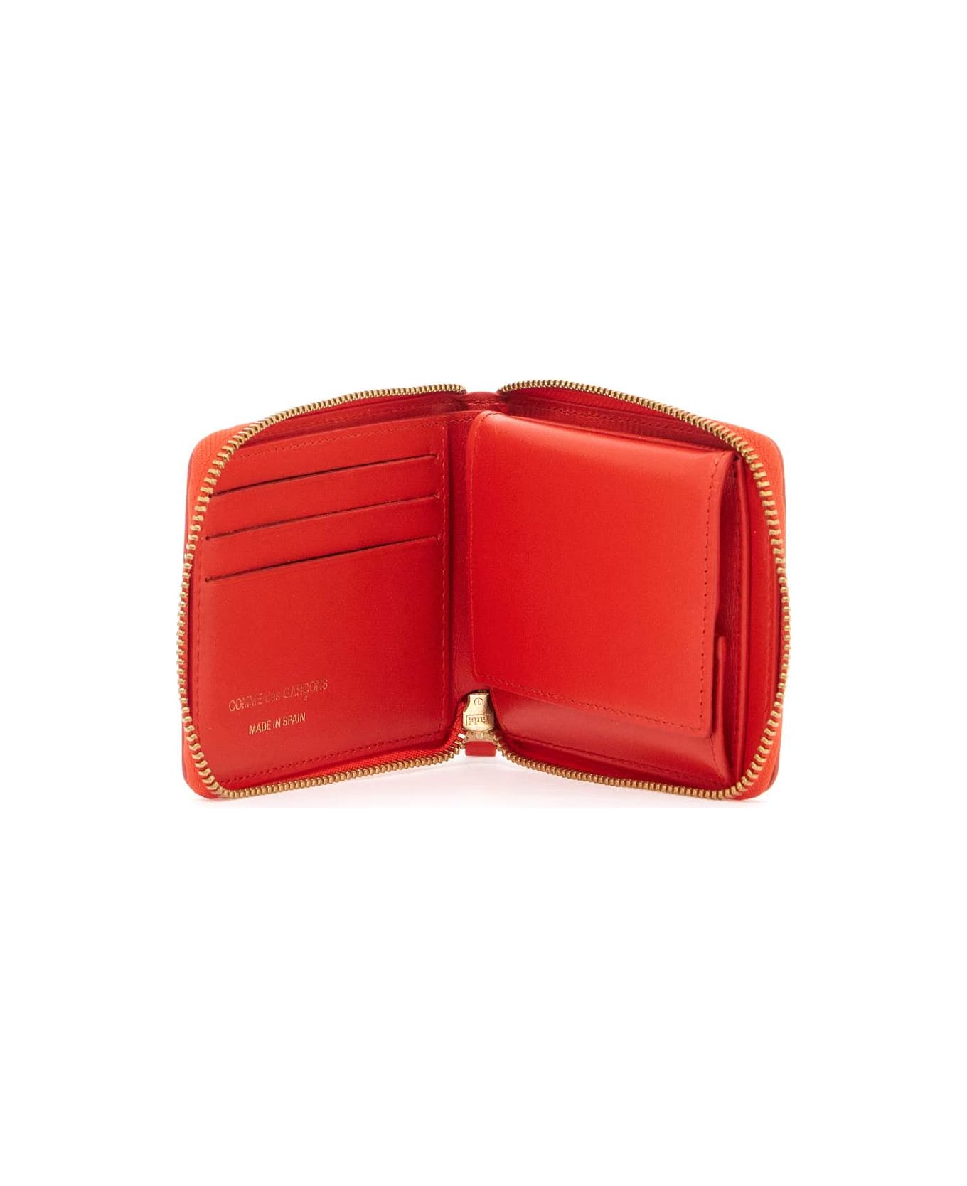 Comme des Garçons Wallet Classic Zip Around Wallet Portfolio - ORANGE (Orange)