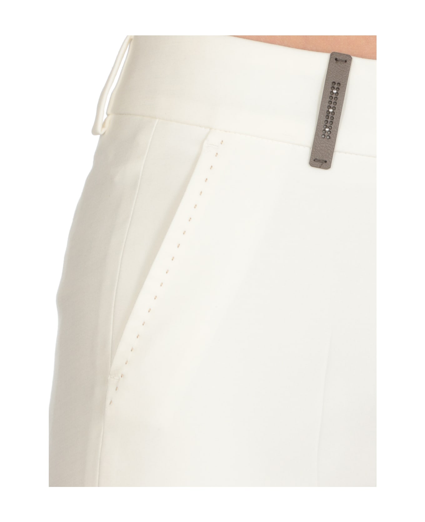 Peserico Cotton Trousers - White ボトムス